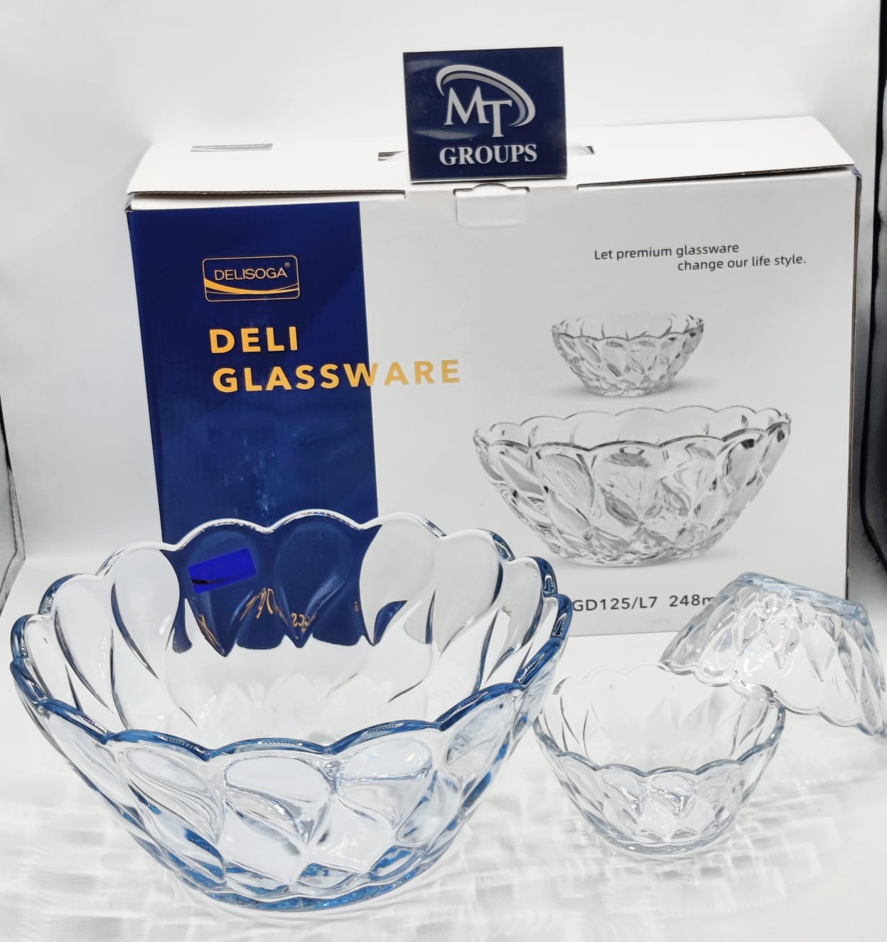 Delisoga® 7-Piece Glass Fruit Serving Set – Elegant Glassware for Fruit, Snacks, & Desserts - Heaven of homes - Sale Pakistan