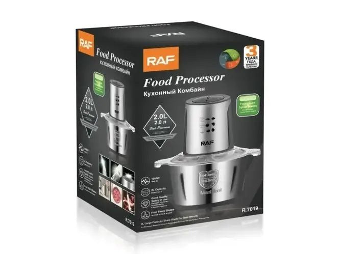 RAF™ Electric Food Processor & Meat Chopper with 2 Speed 2 Litre Capacity R7019 - Heaven of homes