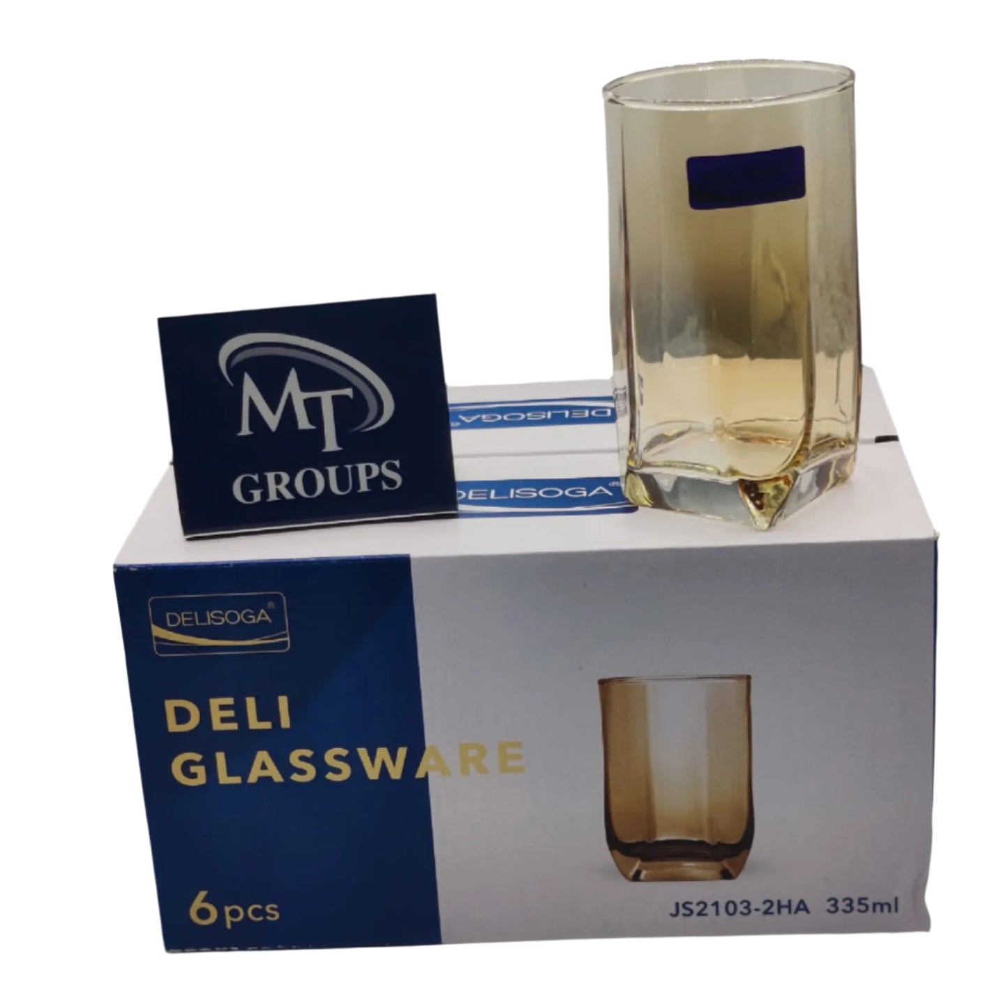 Delisoga® Set of 6 Transparent Clear Glass Water Tumblers – 335 ml Long Glassware - Heaven of homes - Sale Pakistan