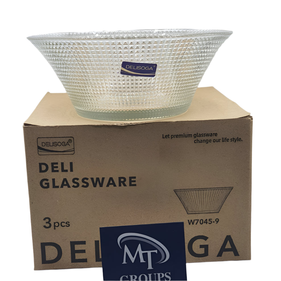 Delisoga® Set of 6 Clear Microwave-Safe Glass Mixing Bowls – Round & Deep Transparent Prep Bowls - Heaven of homes - Sale Pakistan