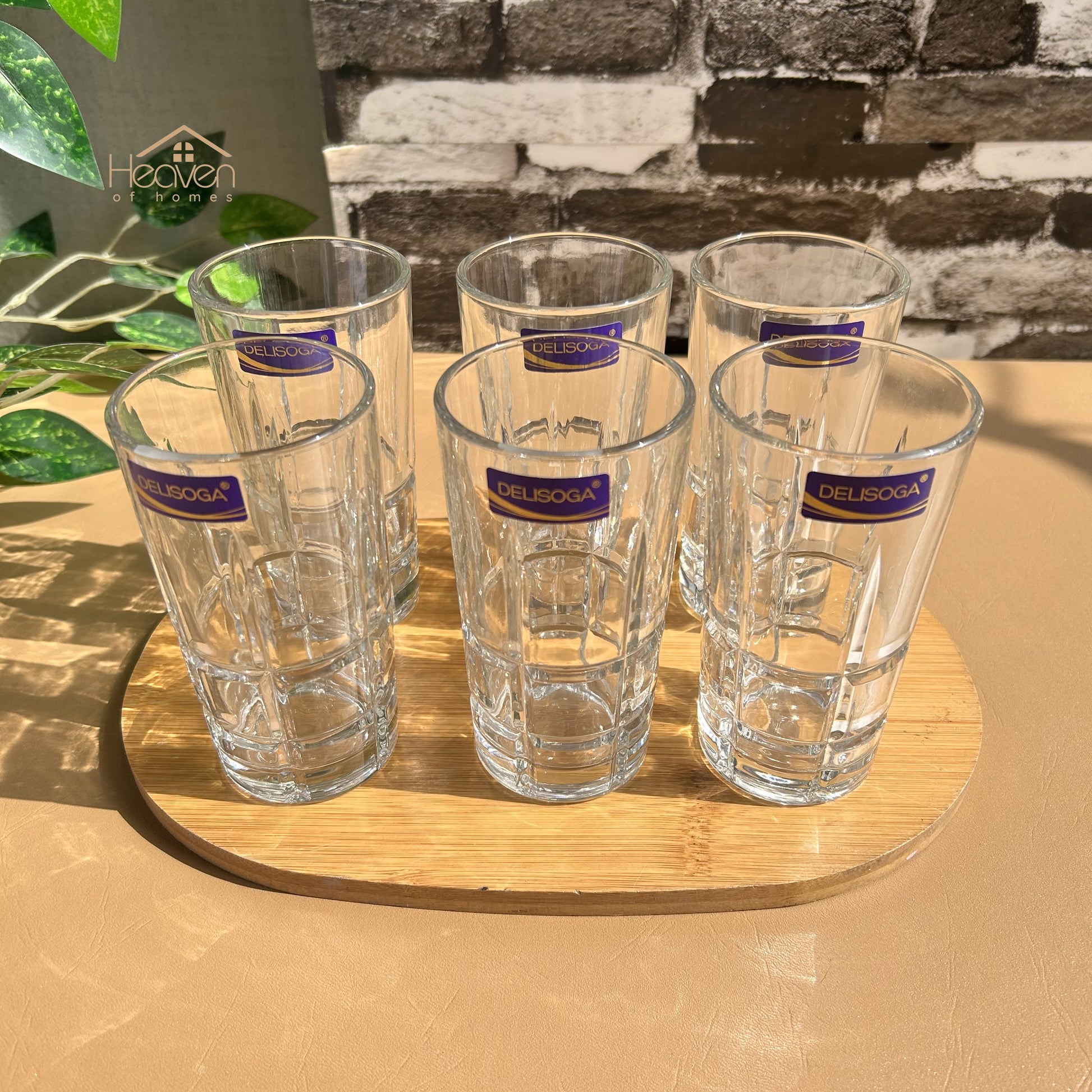 Delisoga® 280 ml Transparent Drinking Glasses – Elegant and Stylish Glassware for Every Occasion DSY2041 - Heaven of homes - Sale Pakistan