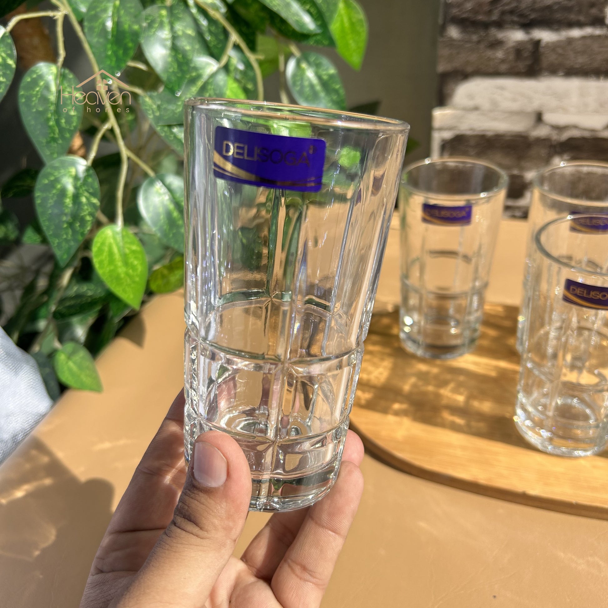 Delisoga® 280 ml Transparent Drinking Glasses – Elegant and Stylish Glassware for Every Occasion DSY2041 - Heaven of homes - Sale Pakistan