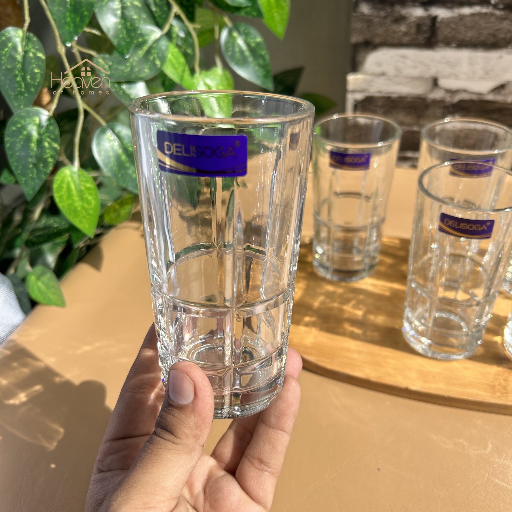 Delisoga® 280 ml Transparent Drinking Glasses – Elegant and Stylish Glassware for Every Occasion DSY2041 - Heaven of homes - Sale Pakistan