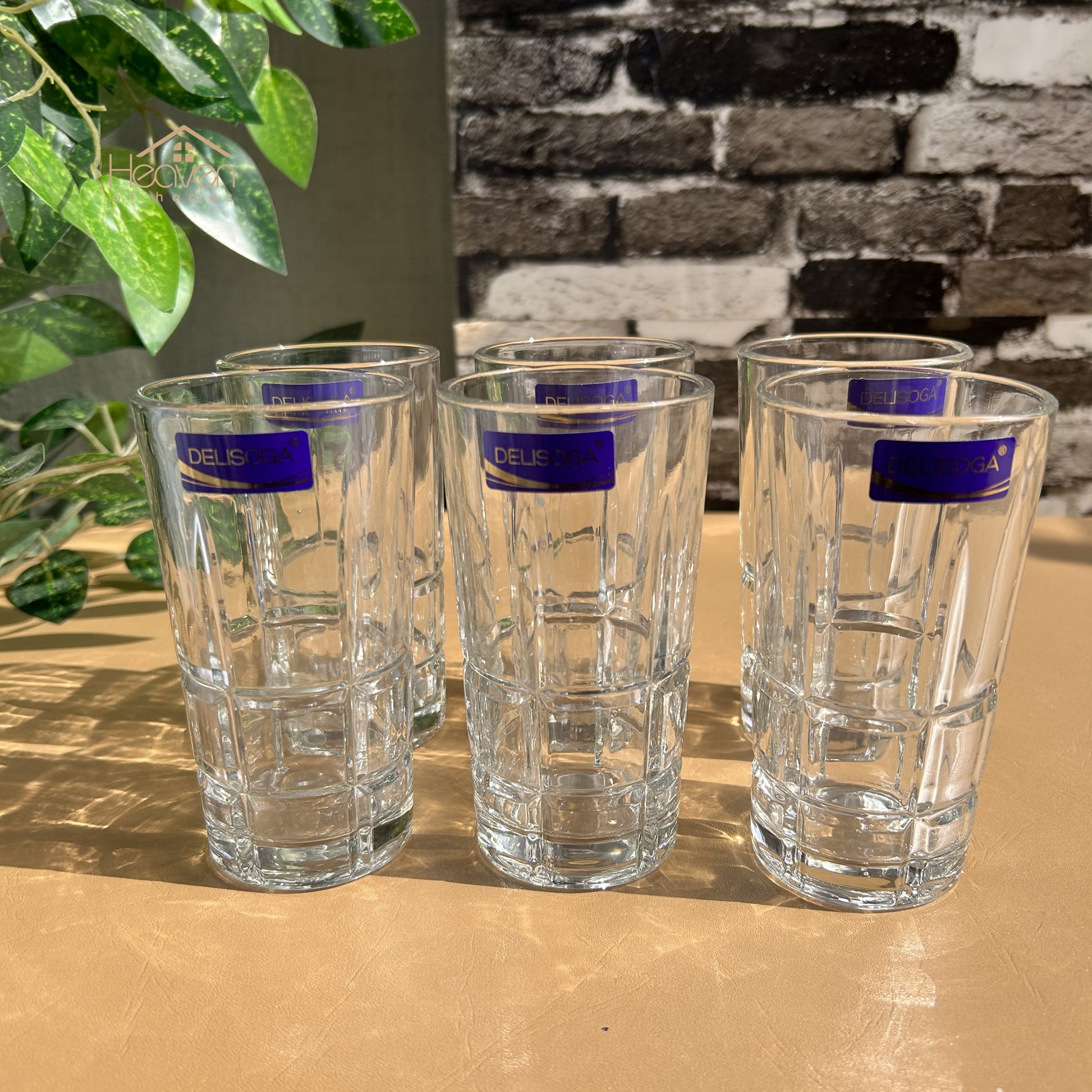 Delisoga® 280 ml Transparent Drinking Glasses – Elegant and Stylish Glassware for Every Occasion DSY2041 - Heaven of homes - Sale Pakistan