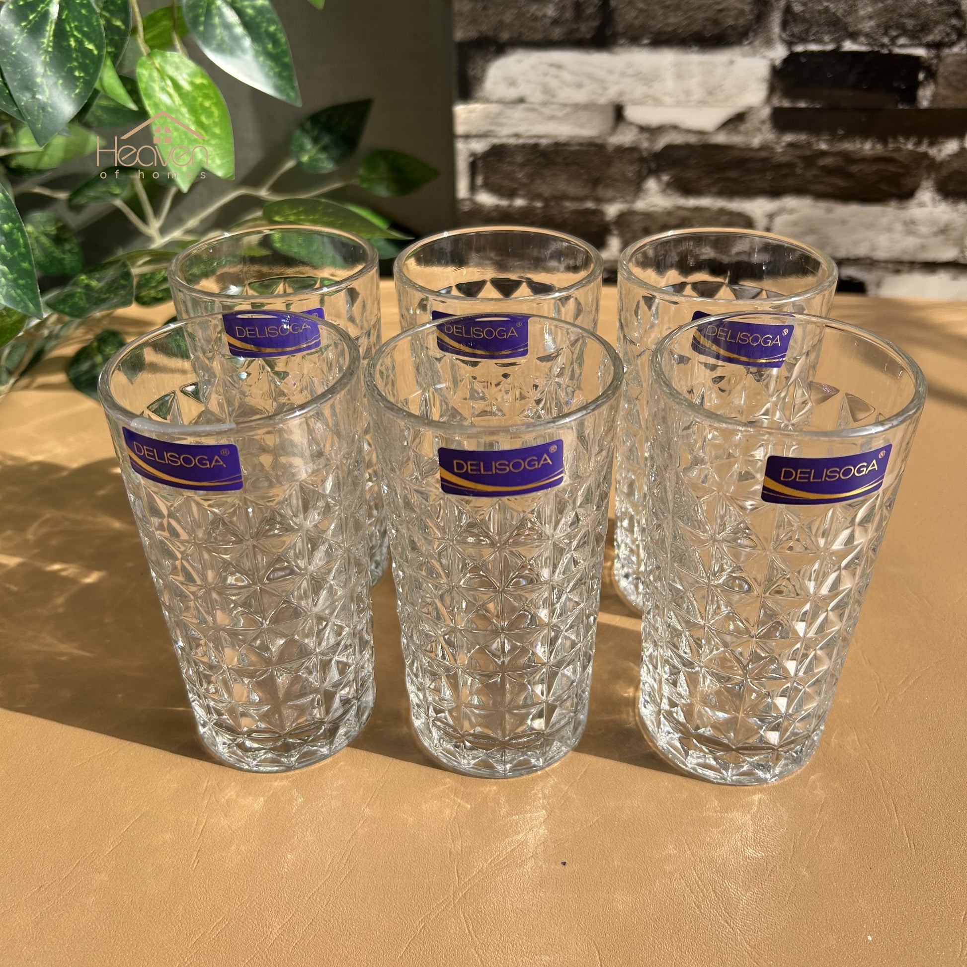 Delisoga® 280 ml Transparent Drinking Glasses – Elegant and Stylish Glassware for Every Occasion DSY2041 - Heaven of homes - Sale Pakistan