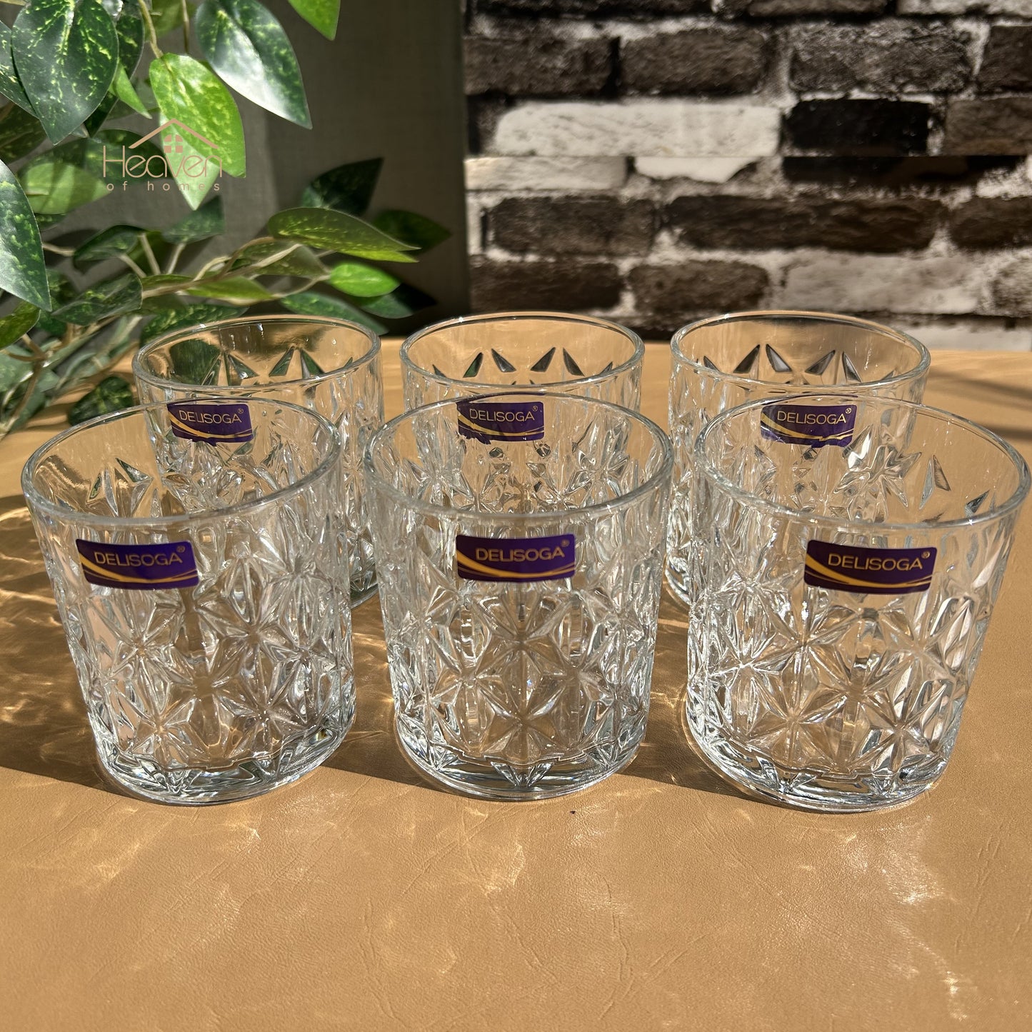 Delisoga® 340 ml Transparent Elegance Drinking Glasses 340 ml of Pure Style and Practicality - Heaven of homes - Sale Pakistan