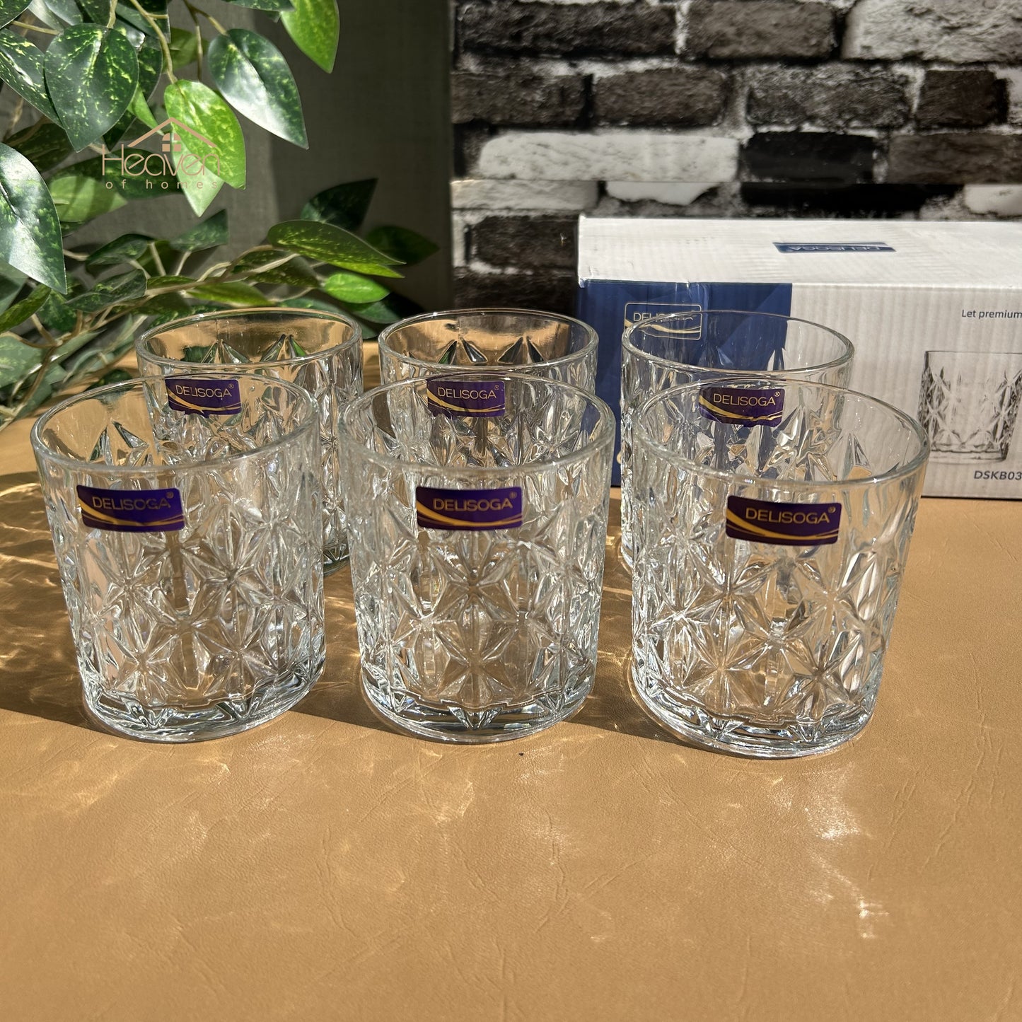 Delisoga® 340 ml Transparent Elegance Drinking Glasses 340 ml of Pure Style and Practicality - Heaven of homes - Sale Pakistan