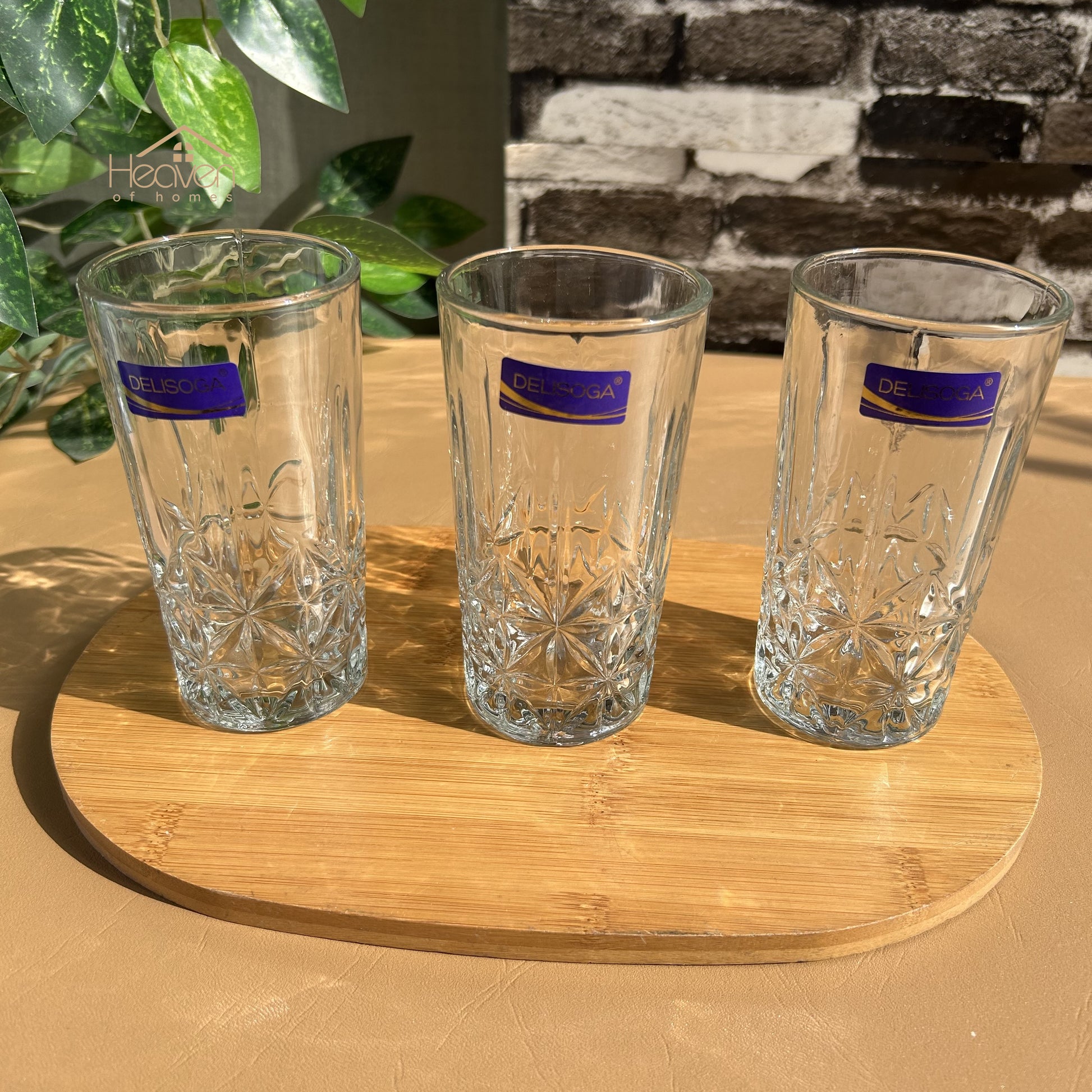 Delisoga® 280 ml Transparent Drinking Glasses – Elegant and Stylish Glassware for Every Occasion DSY2041 - Heaven of homes - Sale Pakistan