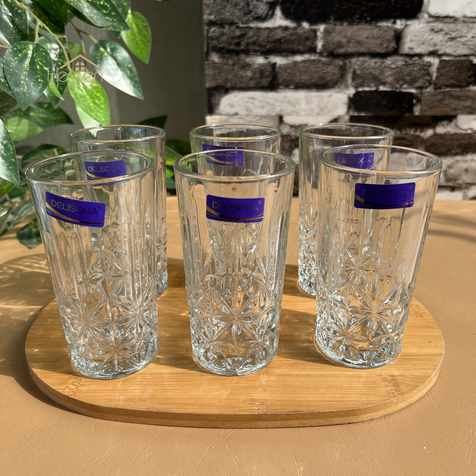 Delisoga® 280 ml Transparent Drinking Glasses – Elegant and Stylish Glassware for Every Occasion DSY2041 - Heaven of homes - Sale Pakistan