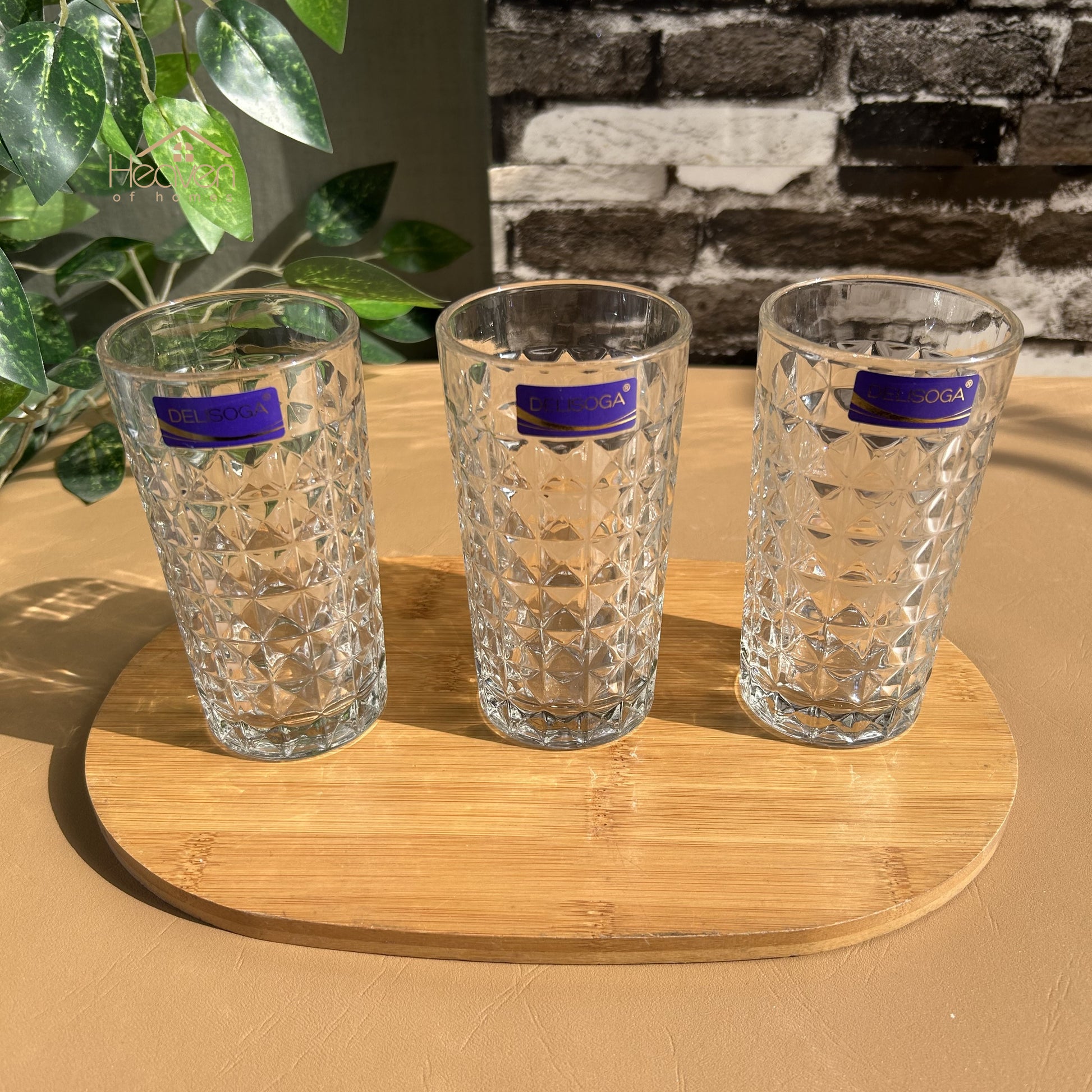 Delisoga® 280 ml Transparent Drinking Glasses – Elegant and Stylish Glassware for Every Occasion DSY2041 - Heaven of homes - Sale Pakistan