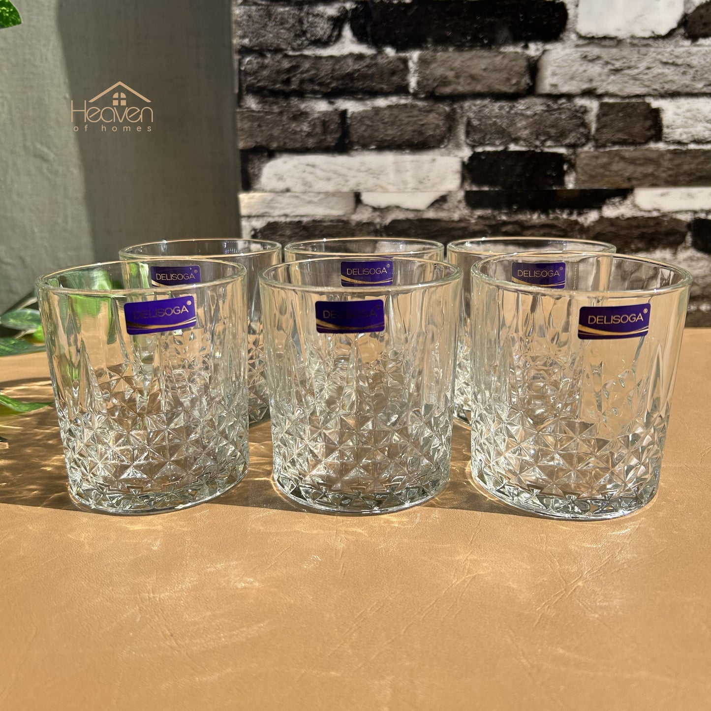Delisoga® 340 ml Transparent Crystal Clear Drinking Glasses of Pure Style and Practicality - Heaven of homes - Sale Pakistan