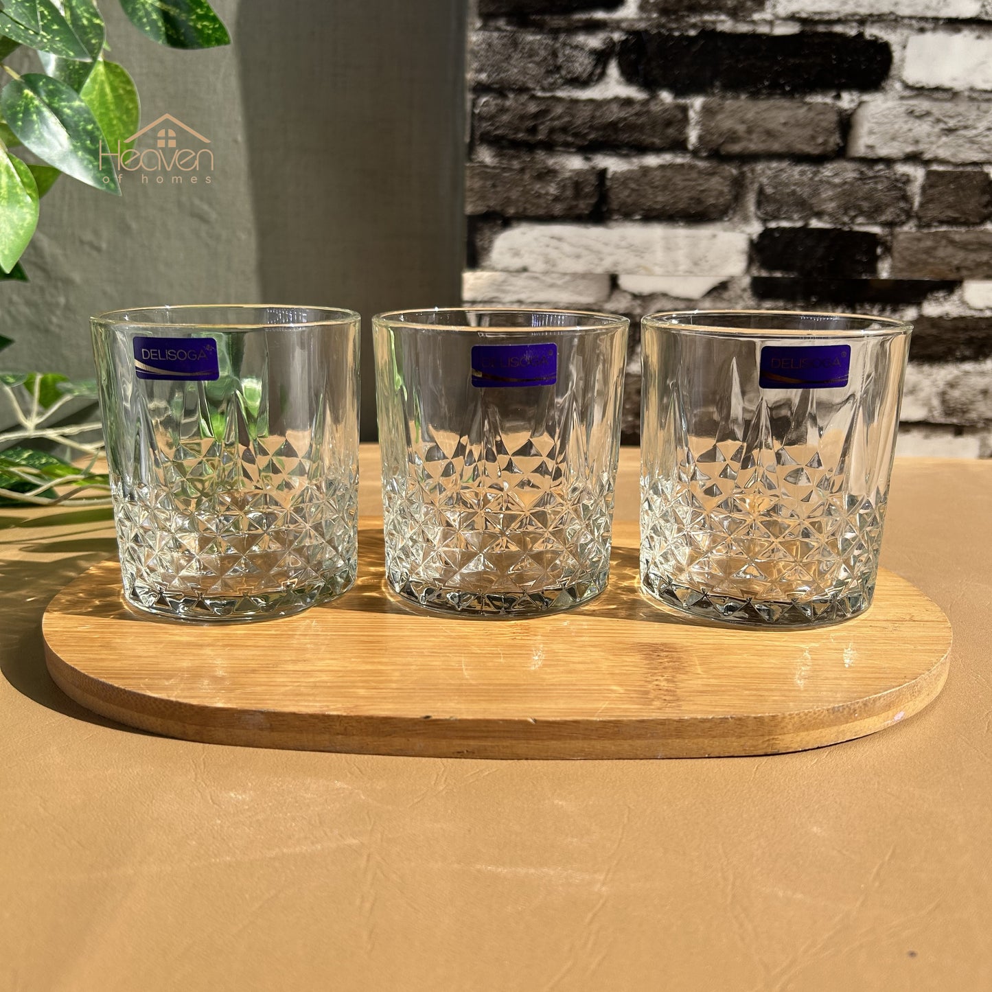 Delisoga® 340 ml Transparent Crystal Clear Drinking Glasses of Pure Style and Practicality - Heaven of homes - Sale Pakistan