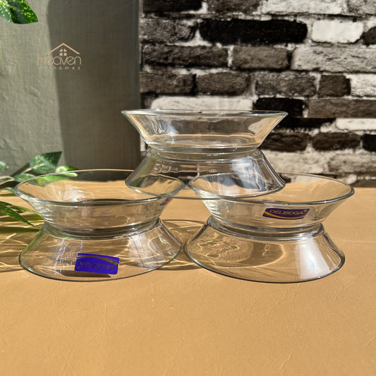 Delisoga® Set of 6 Mini Plates Clear Glass Sweet Plates 5.5 Inches - Heaven of homes - Sale Pakistan