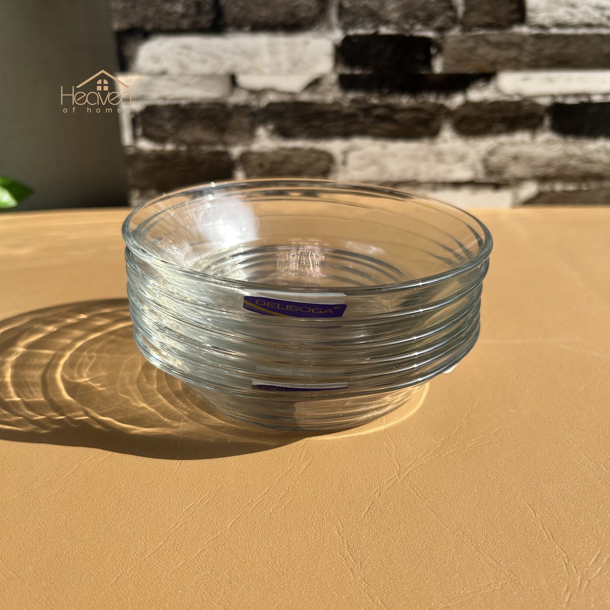 Delisoga® Set of 6 Mini Plates Clear Glass Sweet Plates 5.5 Inches - Heaven of homes - Sale Pakistan