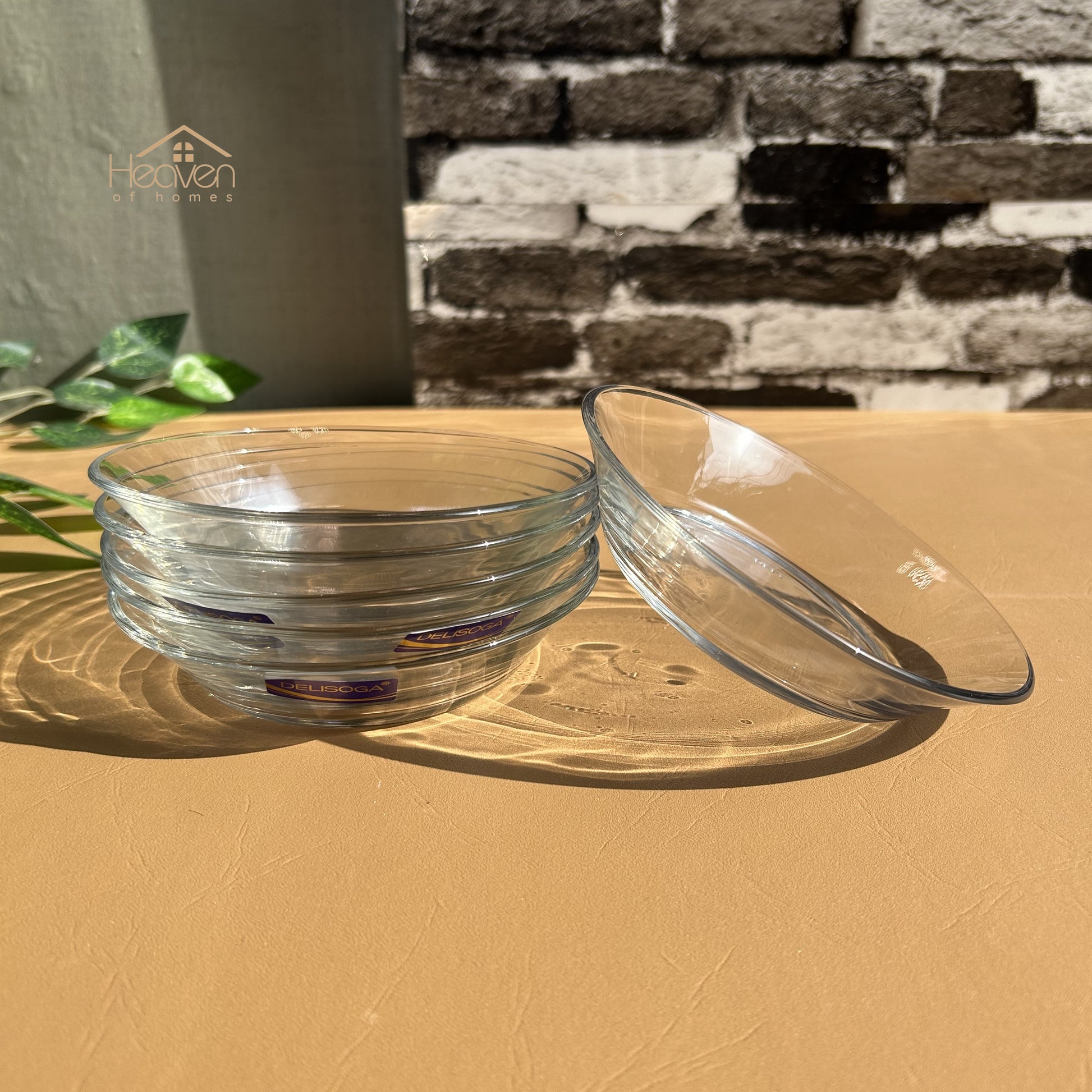 Delisoga® Set of 6 Mini Plates Clear Glass Sweet Plates 5.5 Inches - Heaven of homes - Sale Pakistan