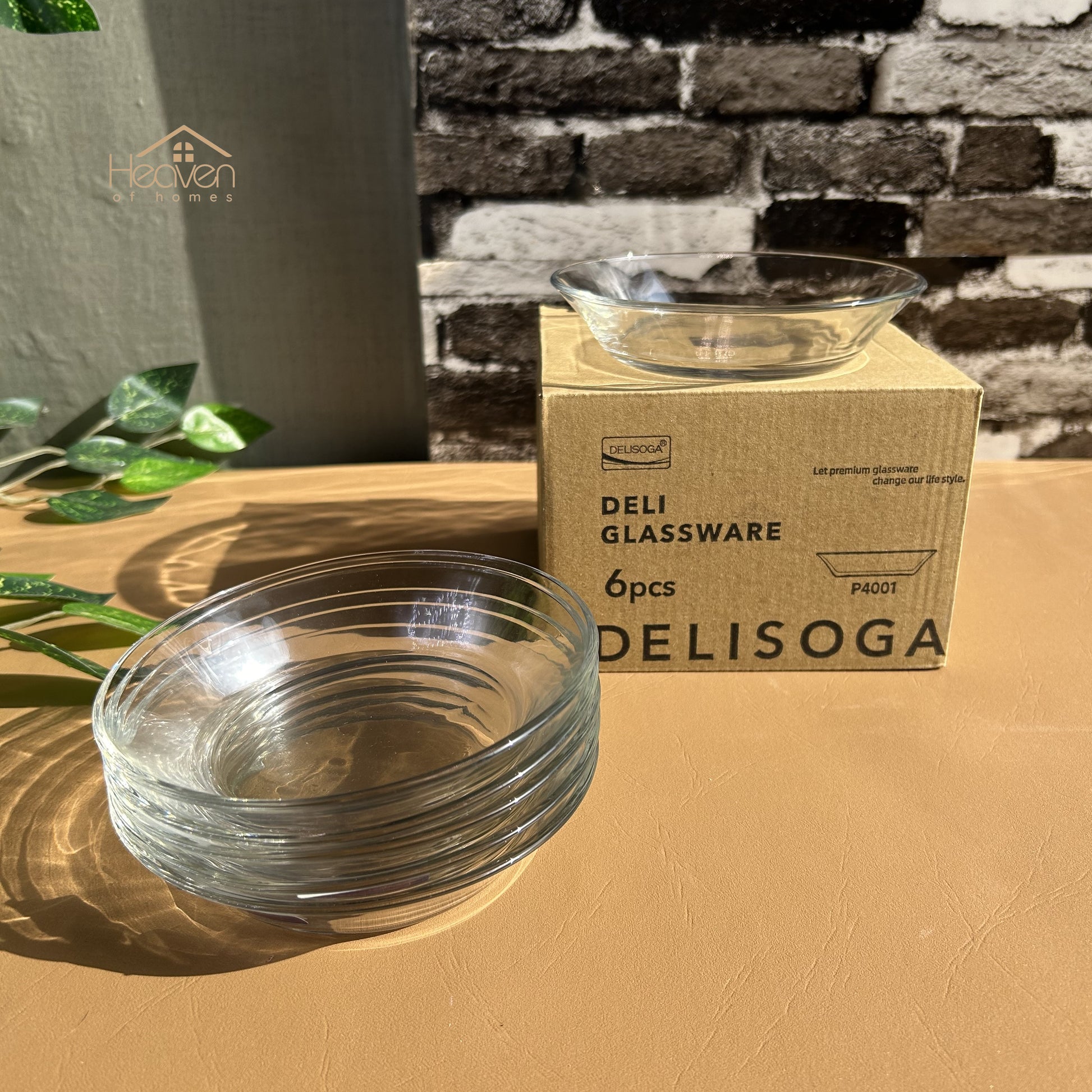 Delisoga® Set of 6 Mini Plates Clear Glass Sweet Plates 5.5 Inches - Heaven of homes - Sale Pakistan