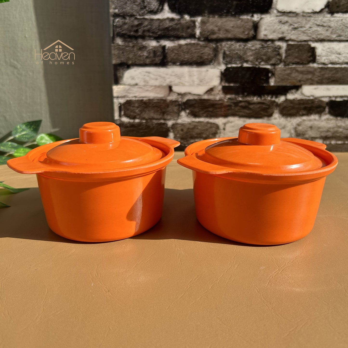 Heaven Set of 2 Melamine Bowls with Lid Microwave Safe - Heaven of homes - Sale Pakistan