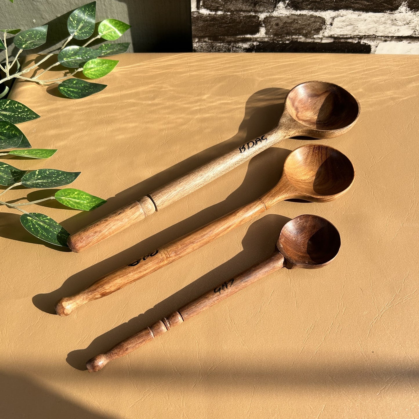 Heaven Set of 3 Wooden Spoons for Non-Stick Cookware – Premium Dohi Pure Wood Utensils | Safe Kitchen Tools for Non-Stick - Heaven of homes - Sale Pakistan