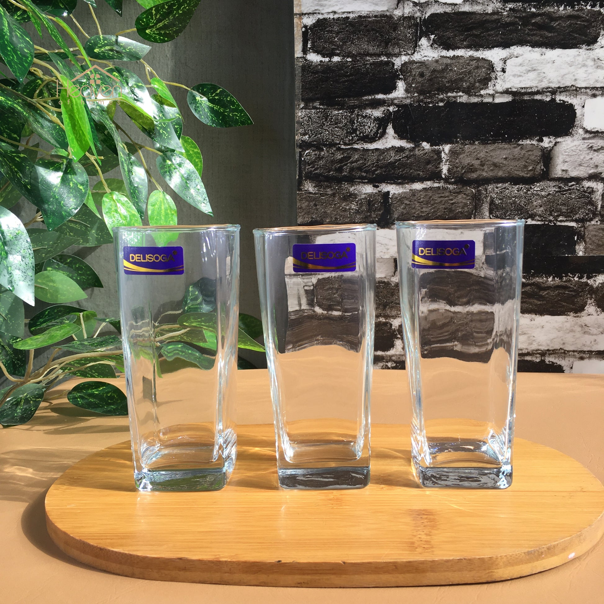 Delisoga® Water Glasses Clear Glass Set Of 6 280 ML Dessert Glass - Heaven of homes - Sale Pakistan