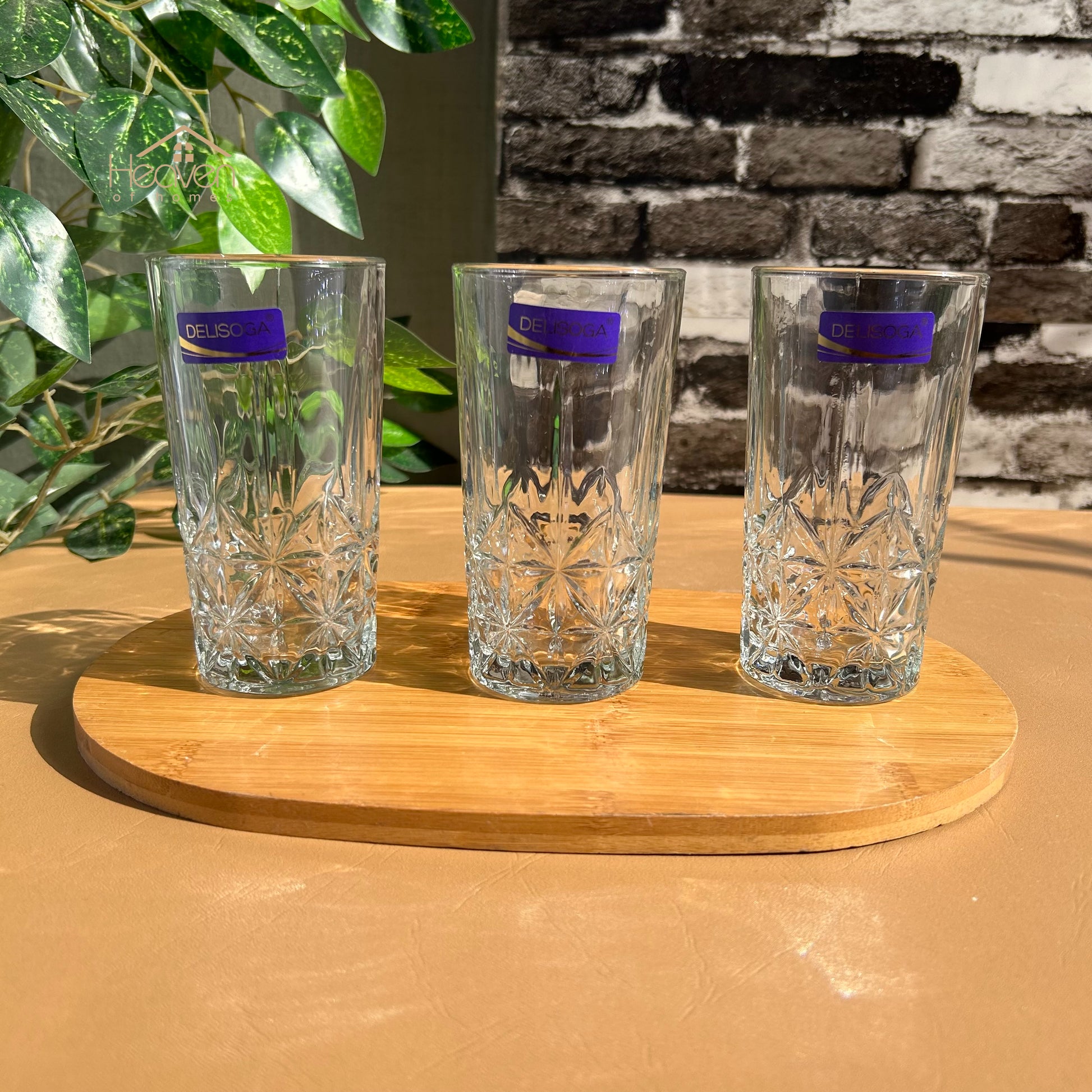 Delisoga® 280 ml Transparent Drinking Glasses – Elegant and Stylish Glassware for Every Occasion DSY2041 - Heaven of homes - Sale Pakistan