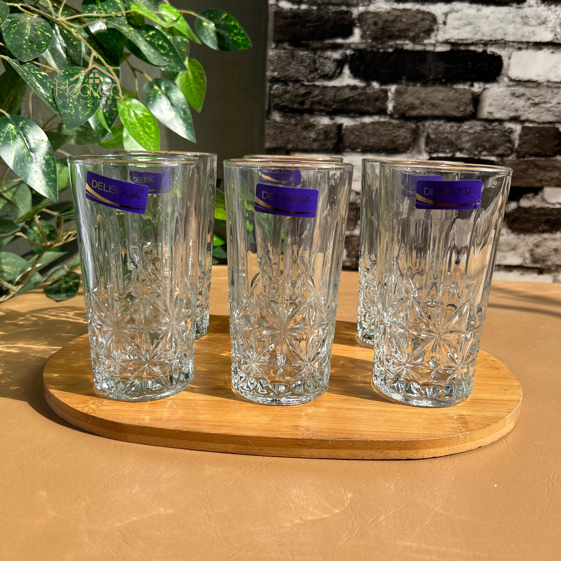 Delisoga® 280 ml Transparent Drinking Glasses – Elegant and Stylish Glassware for Every Occasion DSY2041 - Heaven of homes - Sale Pakistan