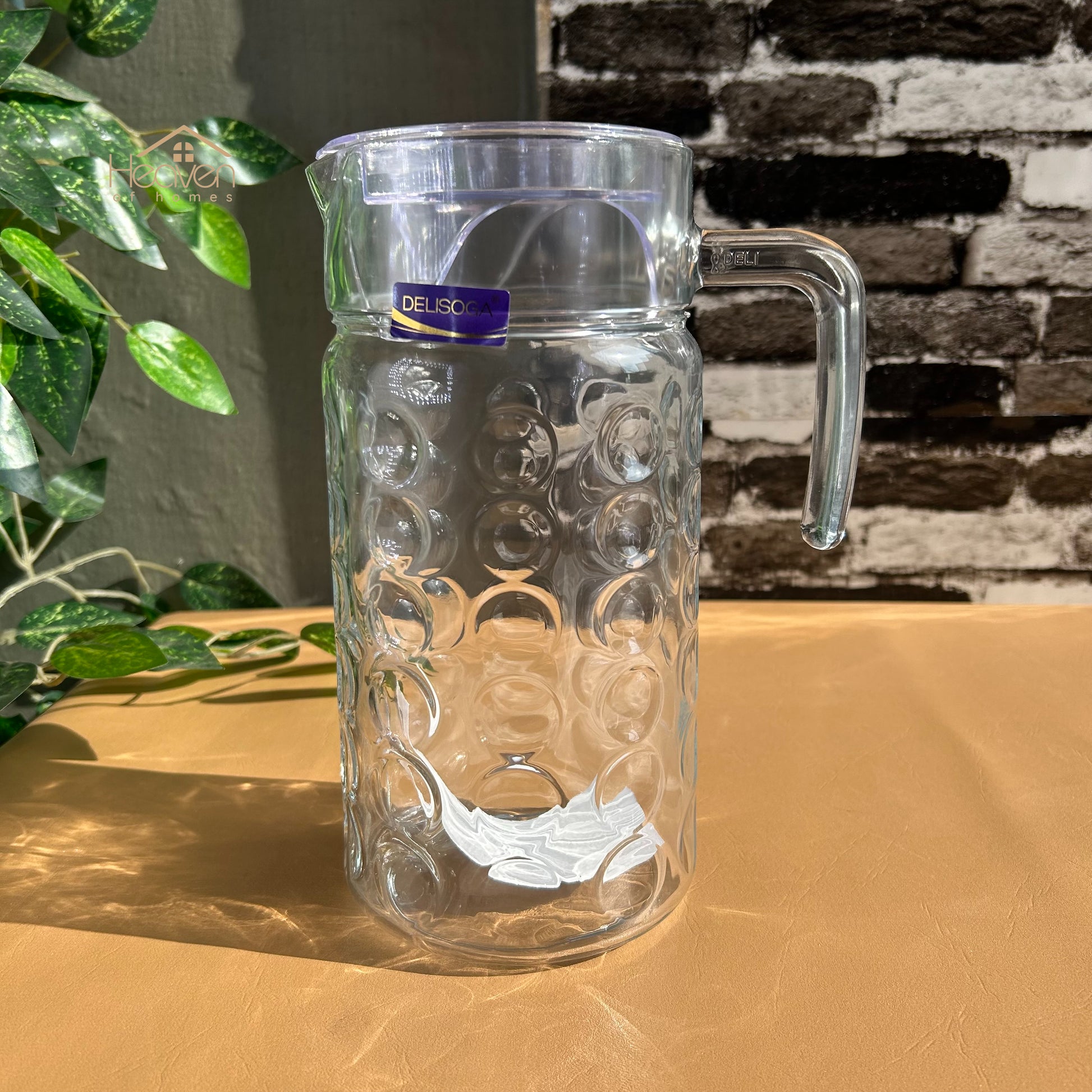 Delisoga® Premium 1.8-Liter Glass Serving Jug – Elegant Pitcher for Beverages - Heaven of homes - Sale Pakistan