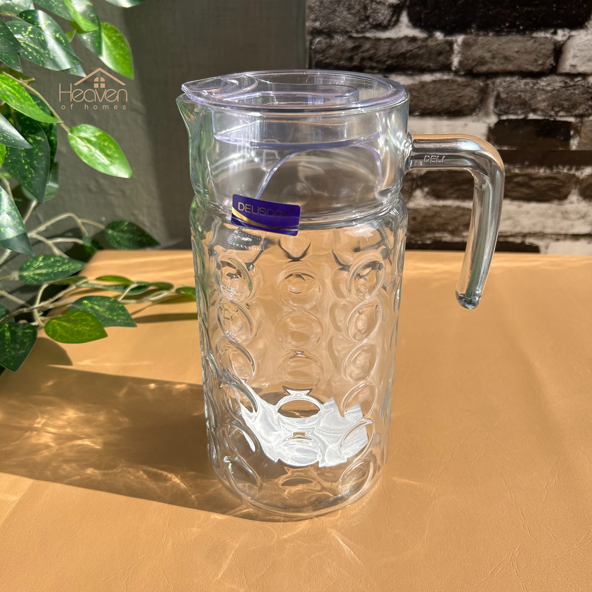 Delisoga® Premium 1.8-Liter Glass Serving Jug – Elegant Pitcher for Beverages - Heaven of homes - Sale Pakistan