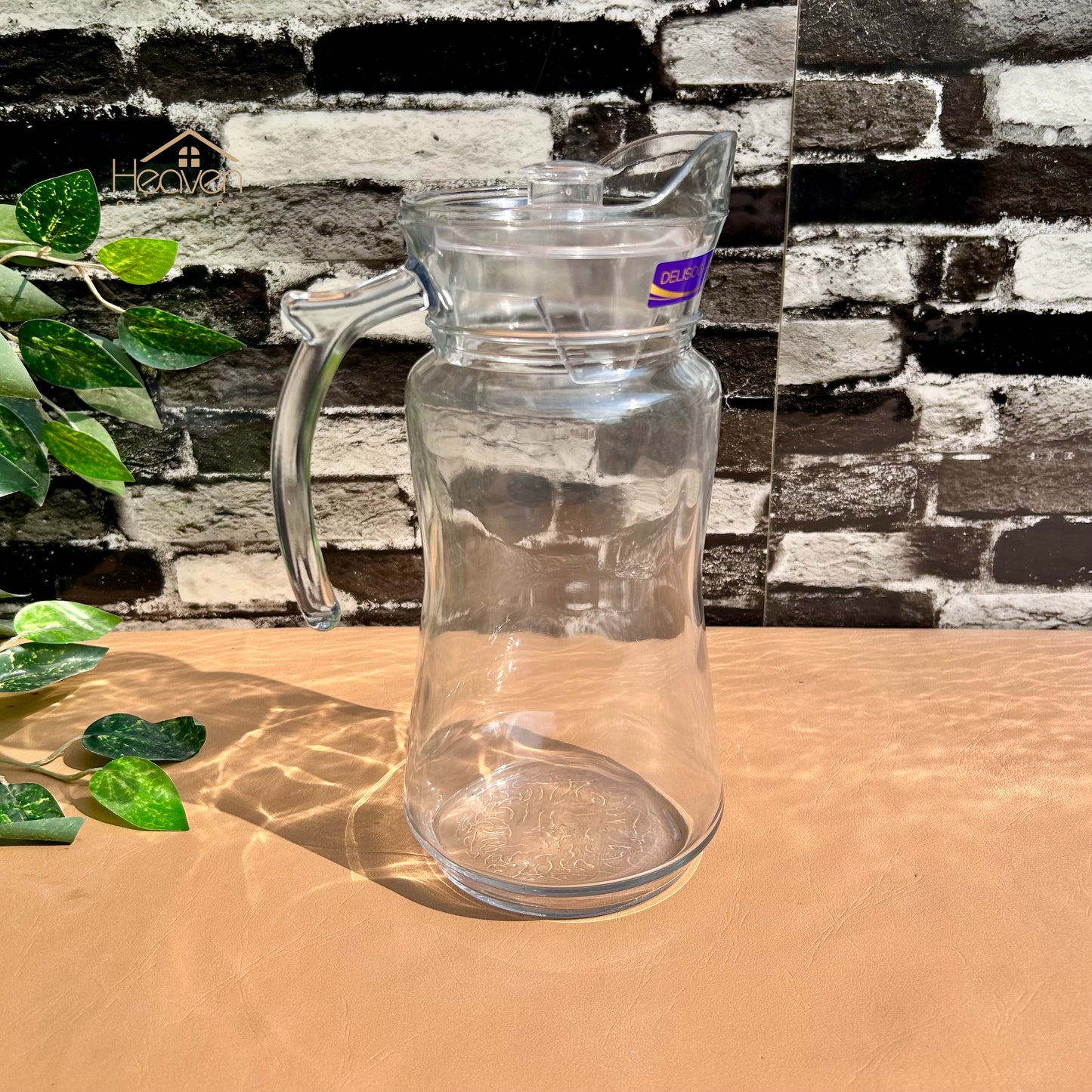 Delisoga® Premium Glass Serving Jug with Lid – 1.7L | Elegant Water Pitcher for Home & Offices - YZH-37/L1