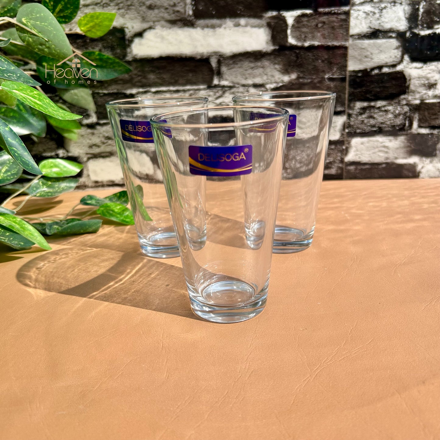 Delisoga® 6-Peice 315ml Glass Tumblers – Transparent Glasses for Daily Use - Y5076