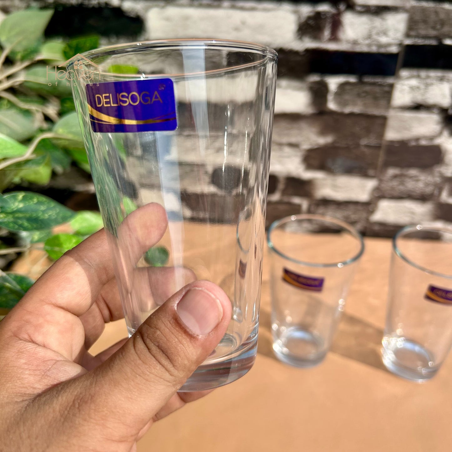 Delisoga® 6-Peice 315ml Glass Tumblers – Transparent Glasses for Daily Use - Y5076