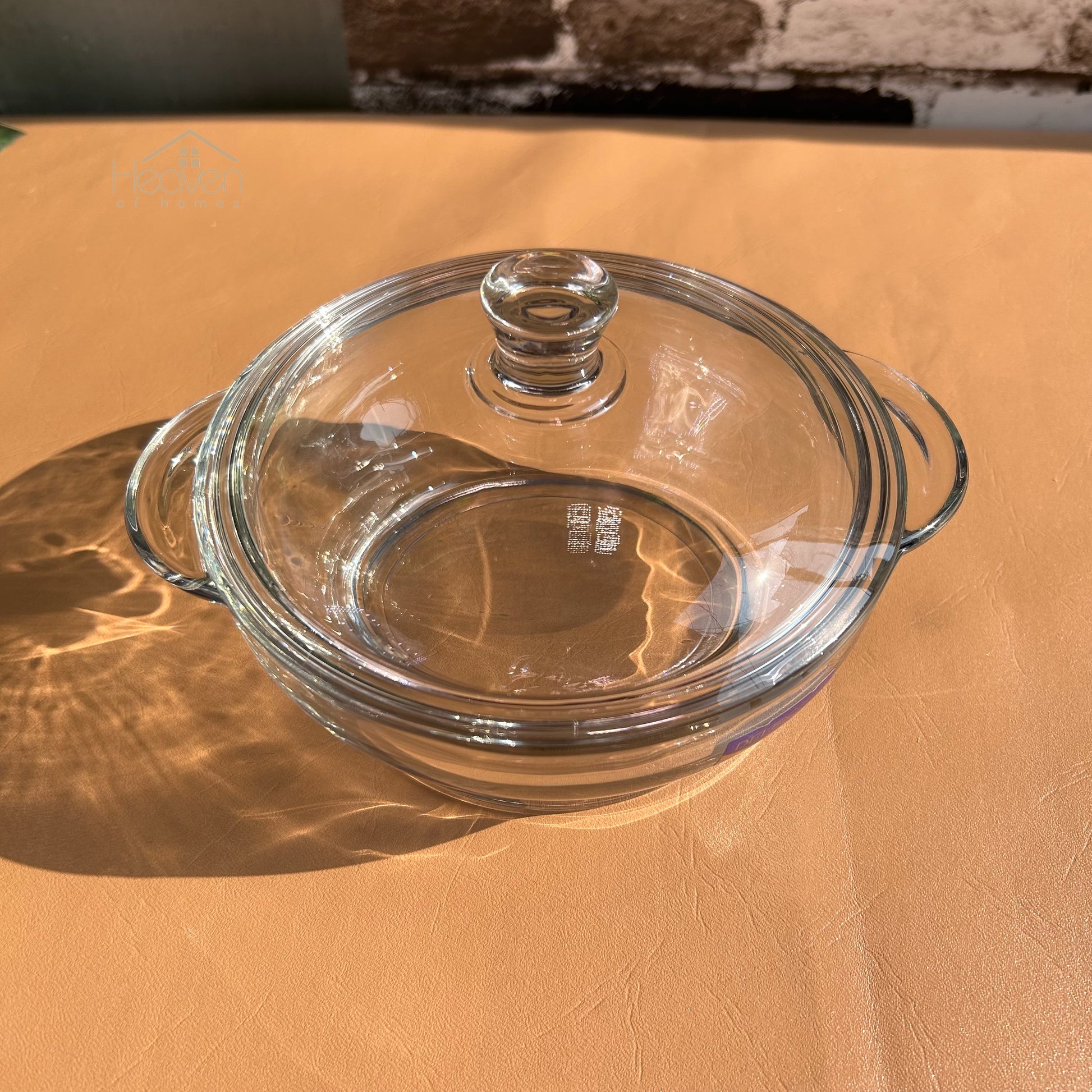 Delisoga® Microwaveable Round Tempered Glass Bakeware with Cover - Heaven of homes - Sale Pakistan