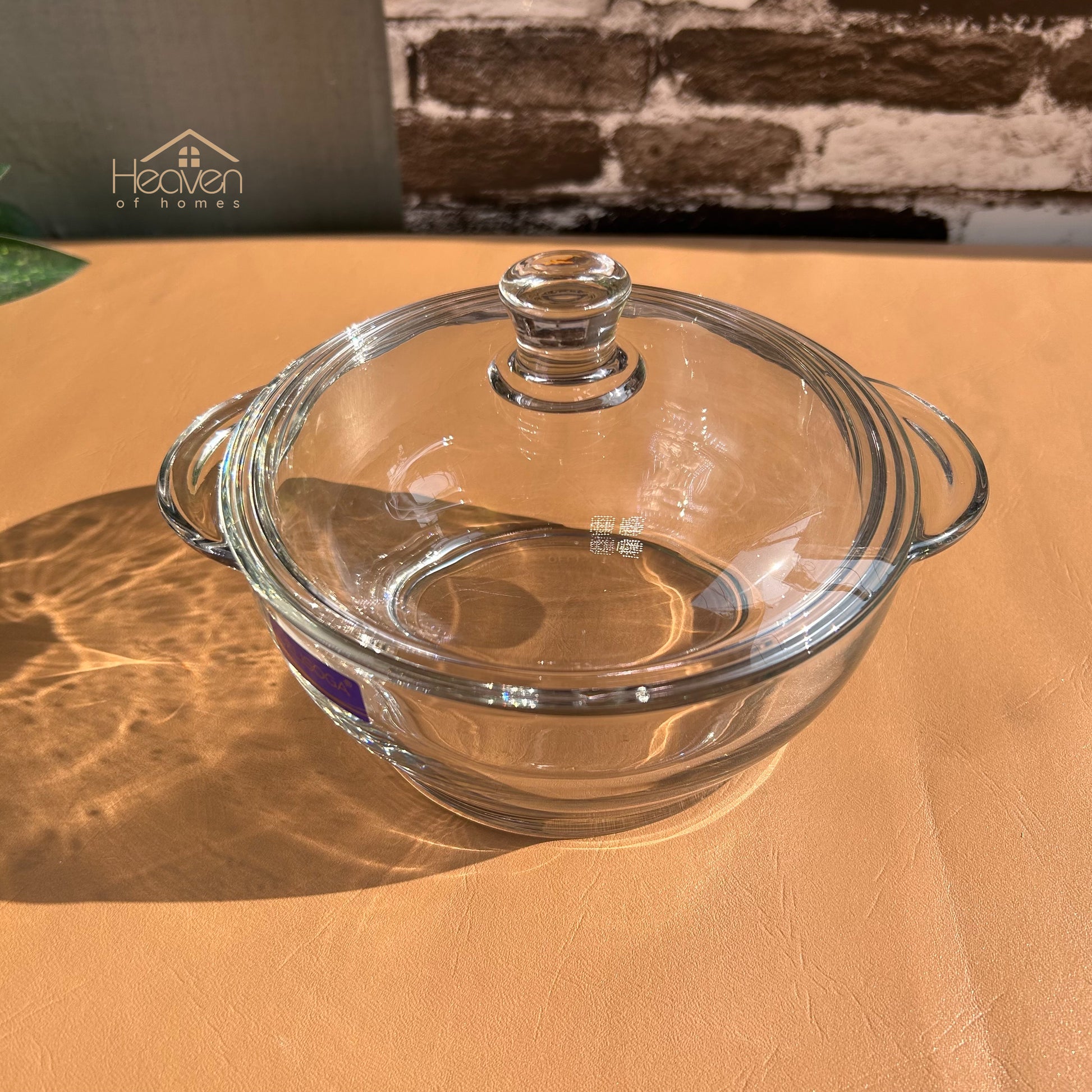 Delisoga® Microwaveable Round Tempered Glass Bakeware with Cover - Heaven of homes - Sale Pakistan