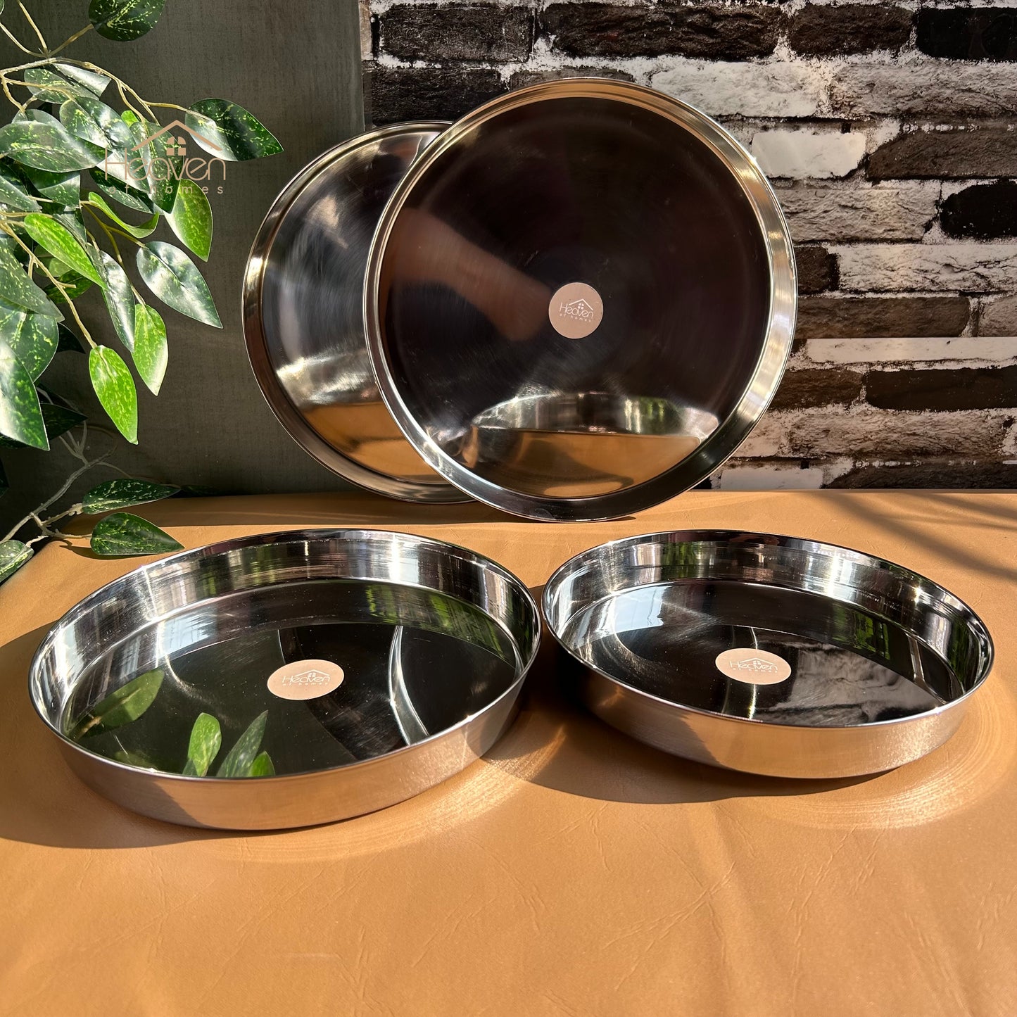 Indian Style Thaali | Pure Stainless Steel Dinnerware - Heaven of homes - Sale Pakistan