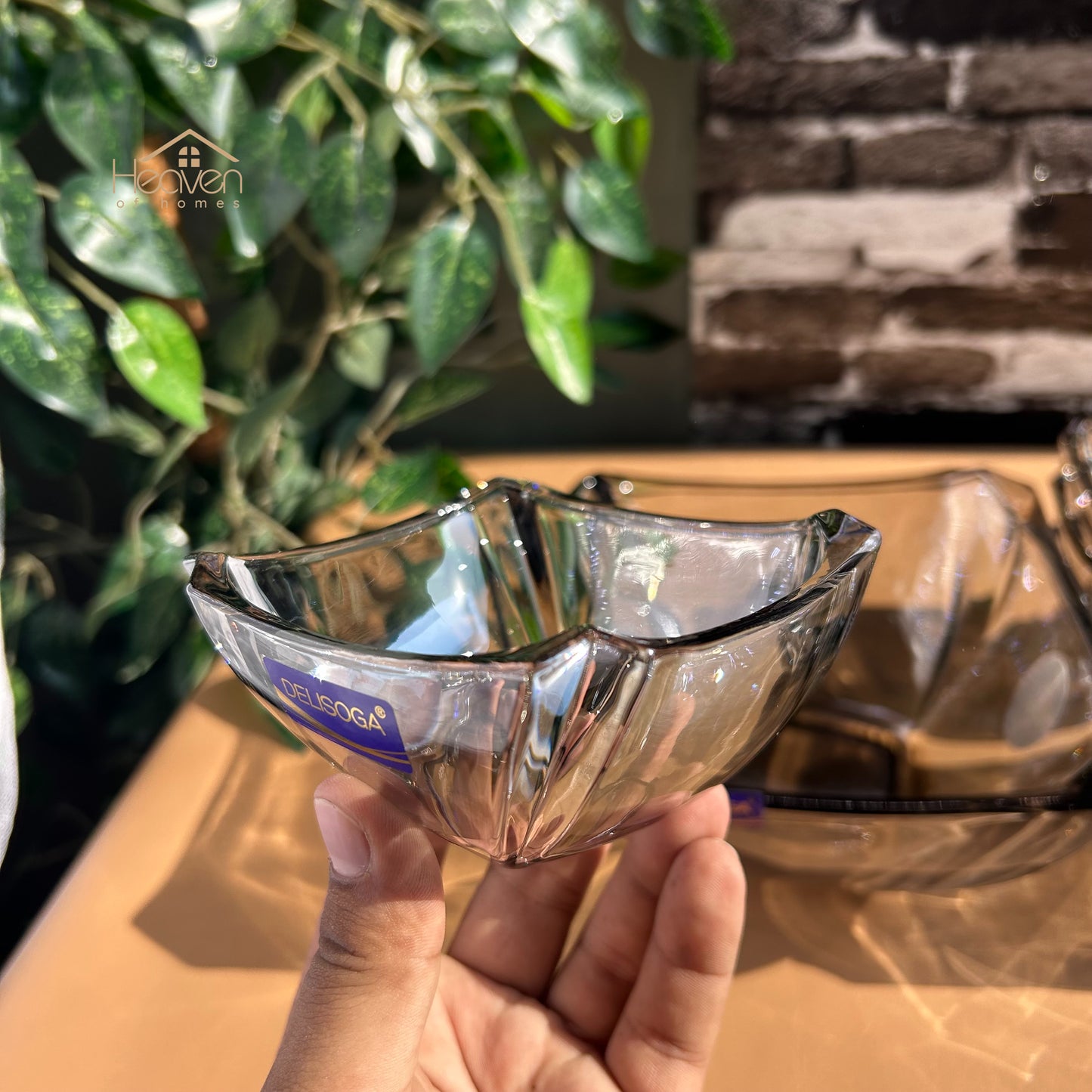 Delisoga® 7-Piece Colored Glass Ice Cream & Fruit Serving Set – Premium Glassware Collection - Heaven of homes - Sale Pakistan