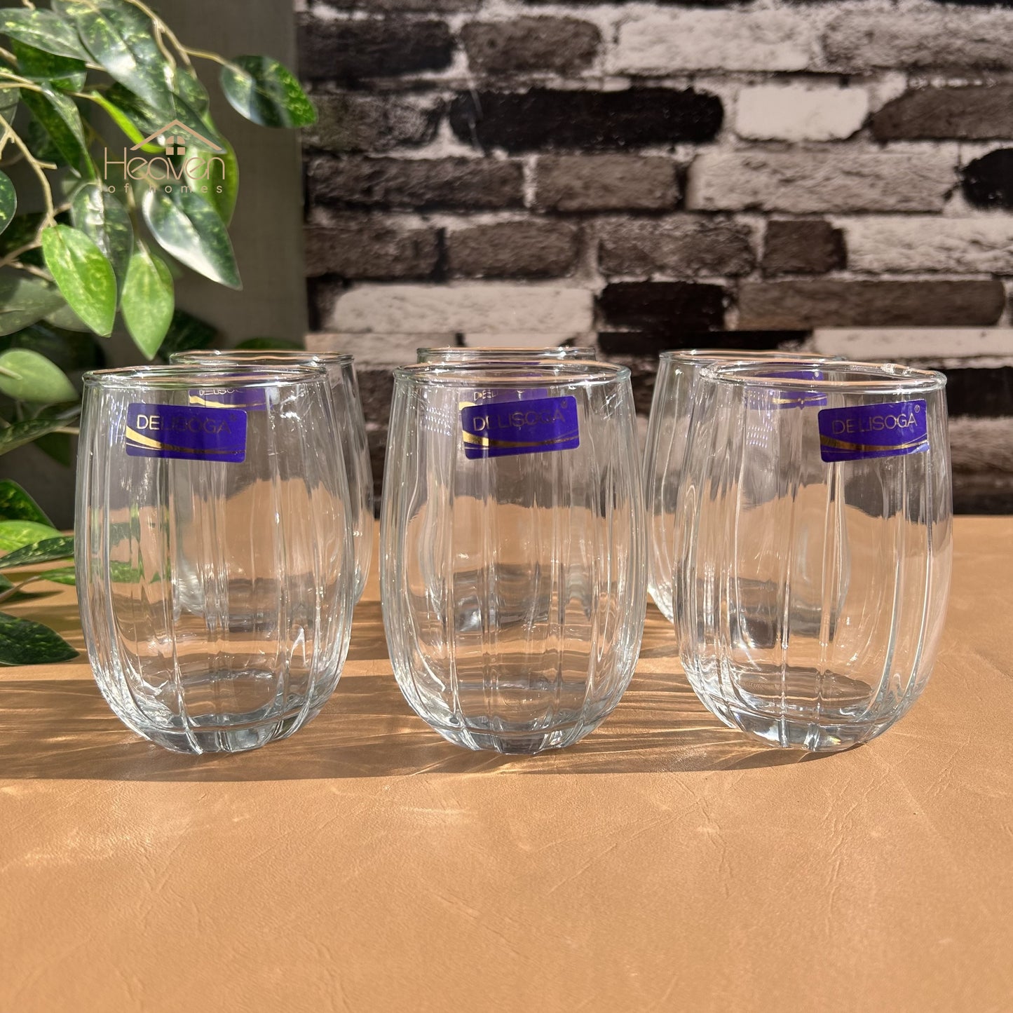 Delisoga® 380 ml Transparent Elegance Drinking Glasses of Pure Style and Class - Heaven of homes - Sale Pakistan