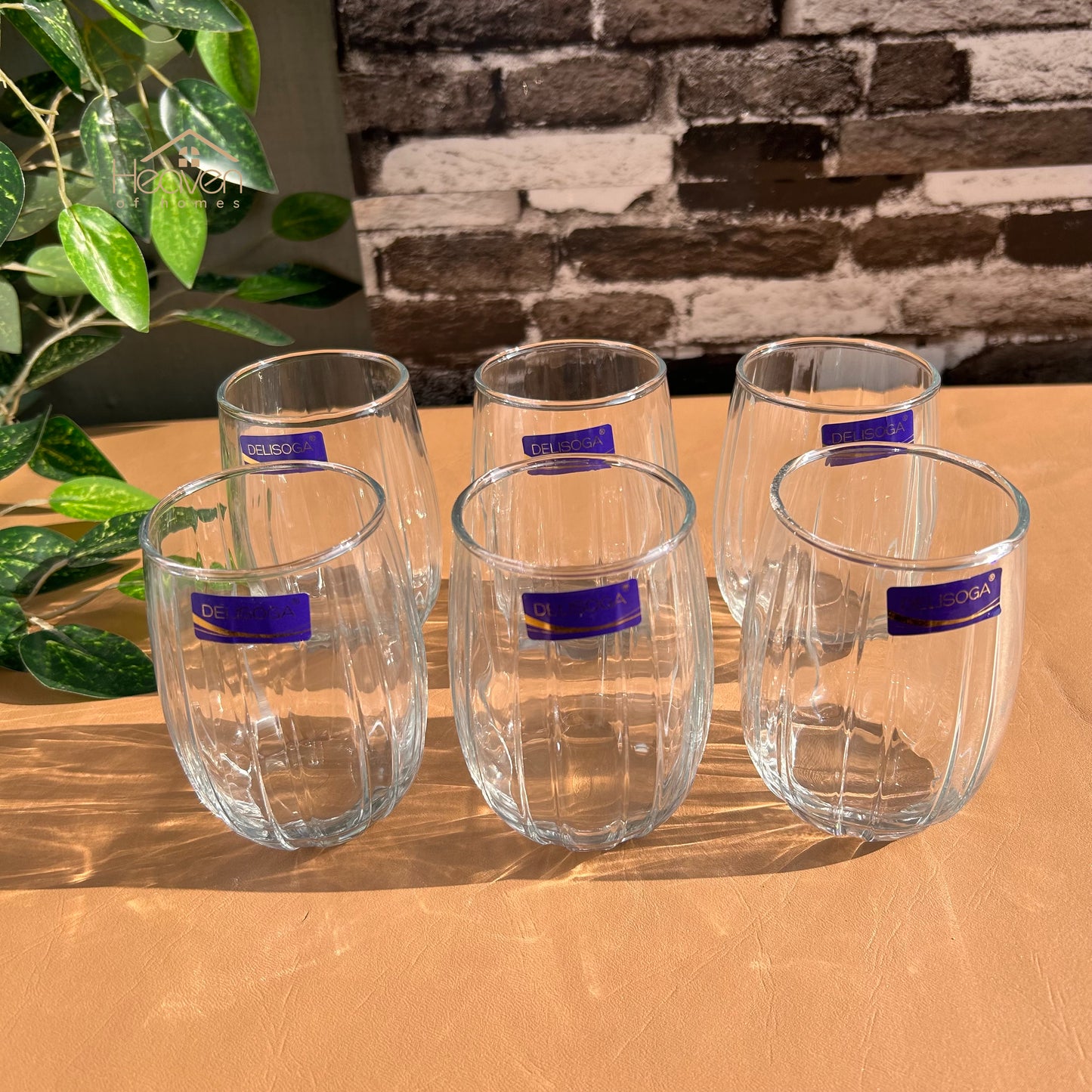 Delisoga® 380 ml Transparent Elegance Drinking Glasses of Pure Style and Class - Heaven of homes - Sale Pakistan