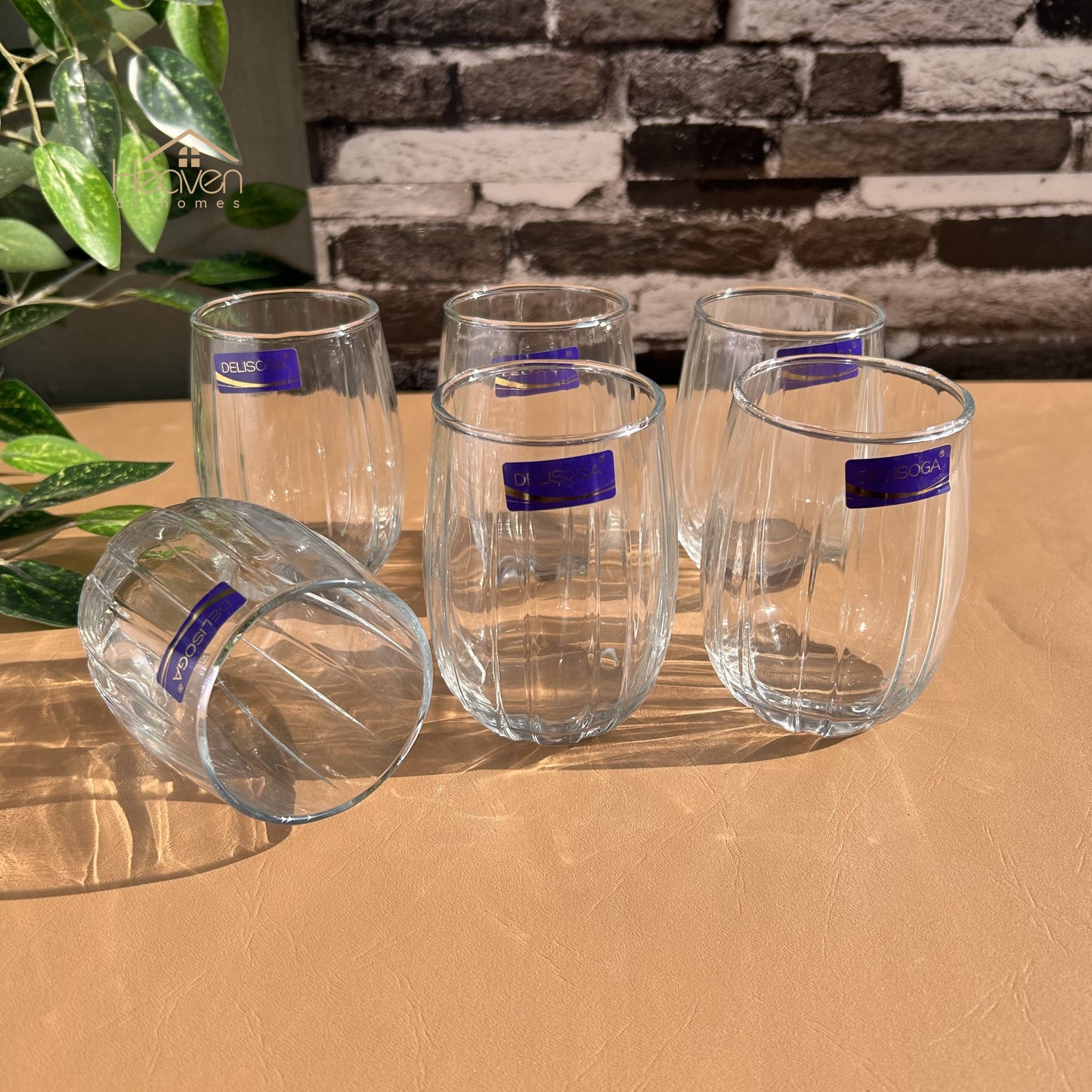 Delisoga® 380 ml Transparent Elegance Drinking Glasses of Pure Style and Class - Heaven of homes - Sale Pakistan