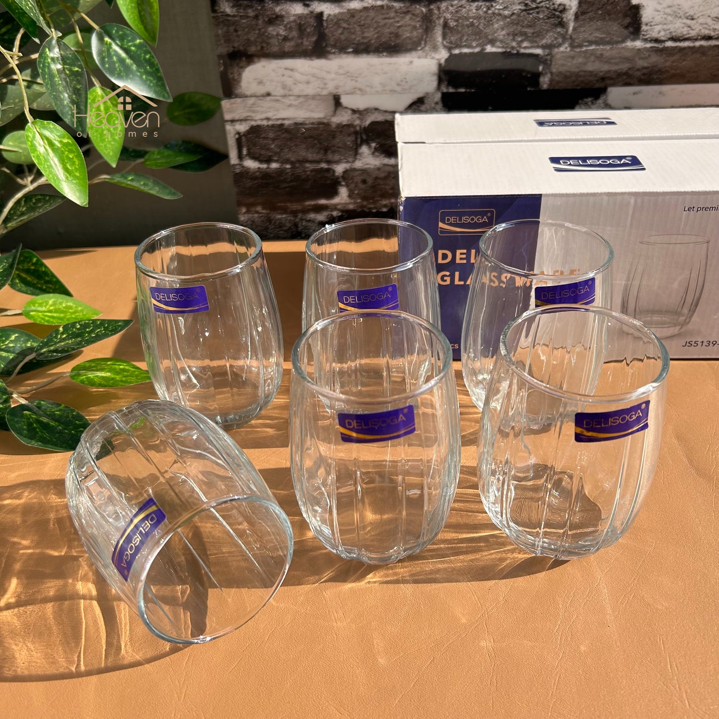 Delisoga® 380 ml Transparent Elegance Drinking Glasses of Pure Style and Class - Heaven of homes - Sale Pakistan