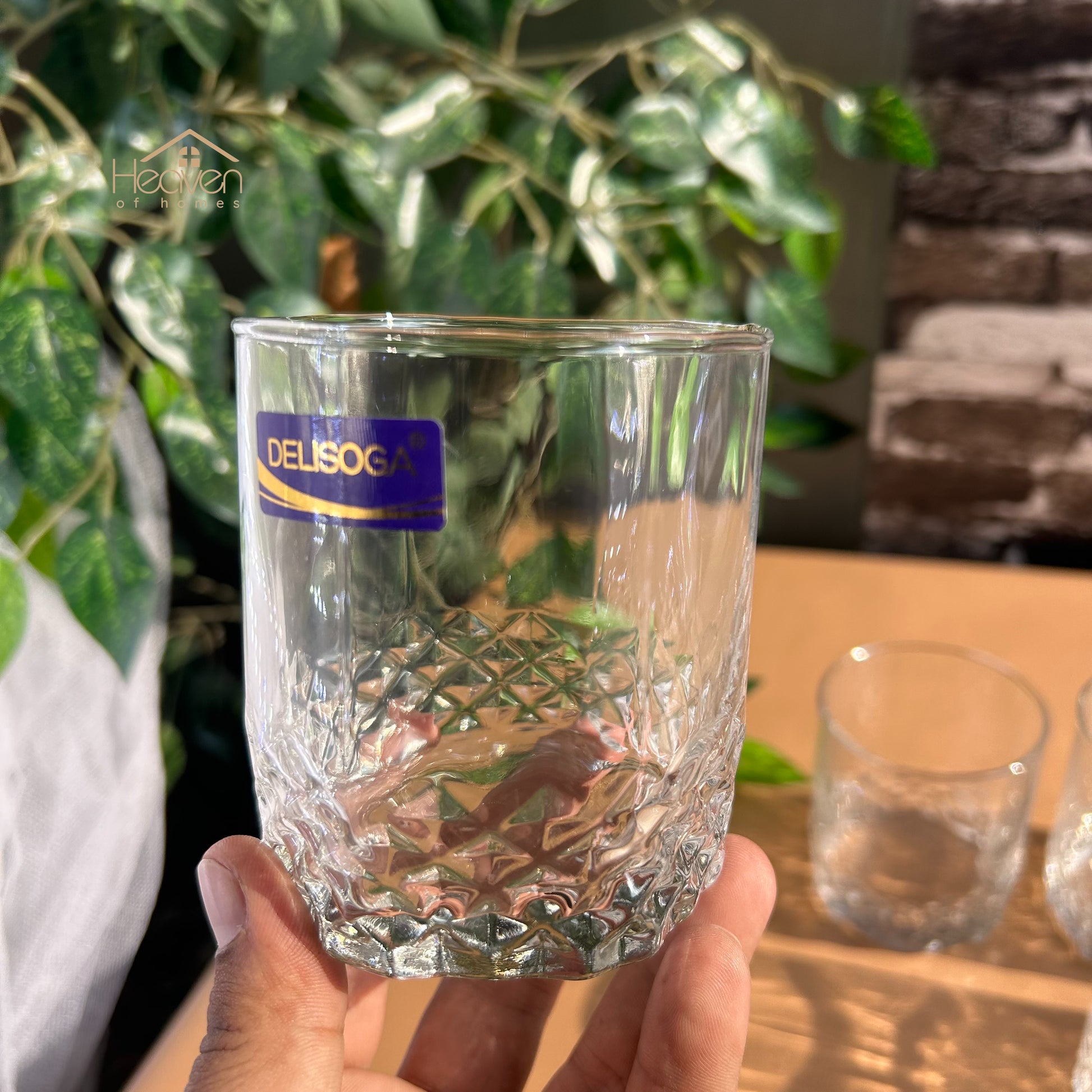Delisoga® Set of 6 Beautiful Water Glasses Transparent Drinking Glass Set of 6 - Heaven of homes - Sale Pakistan