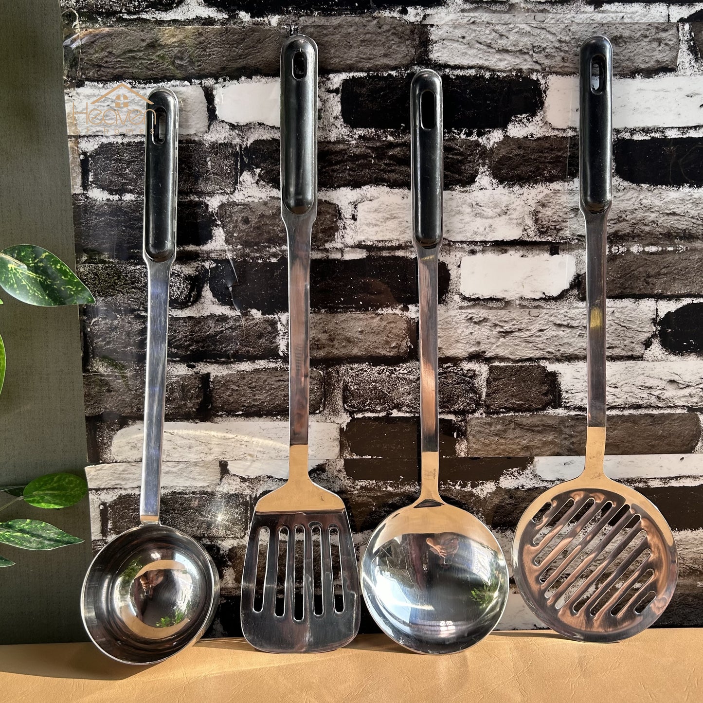 Imperial16 Inches Heavy Duty Stainless Steel Kitchen Utensil Set – Durable Cookware & Kitchen Tool Large - Heaven of homes - Sale Pakistan