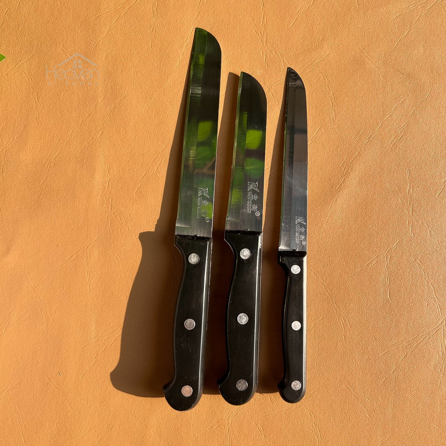 3 Pcs Kitchen knife set best quality imported knife for multi purpose cooking knives vegetable knives - Heaven of homes - Sale Pakistan