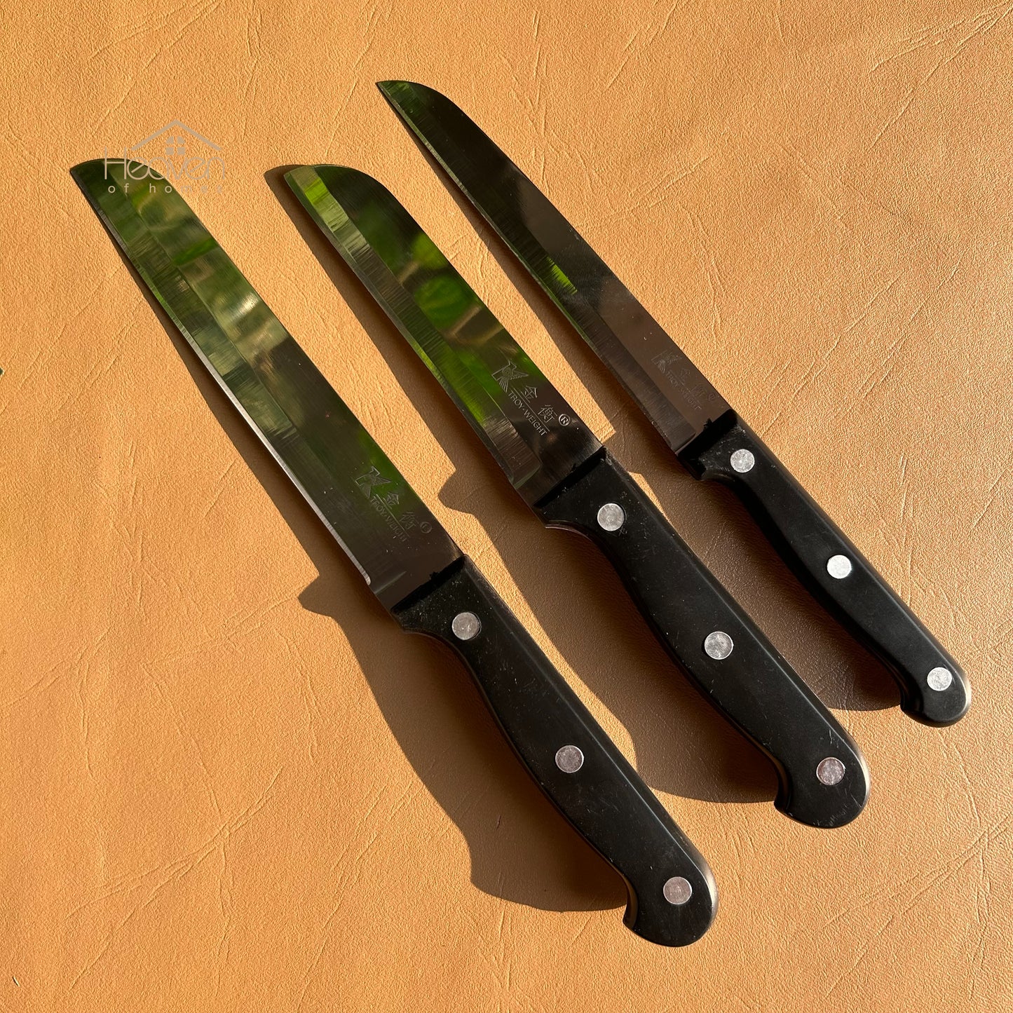 3 Pcs Kitchen knife set best quality imported knife for multi purpose cooking knives vegetable knives - Heaven of homes - Sale Pakistan
