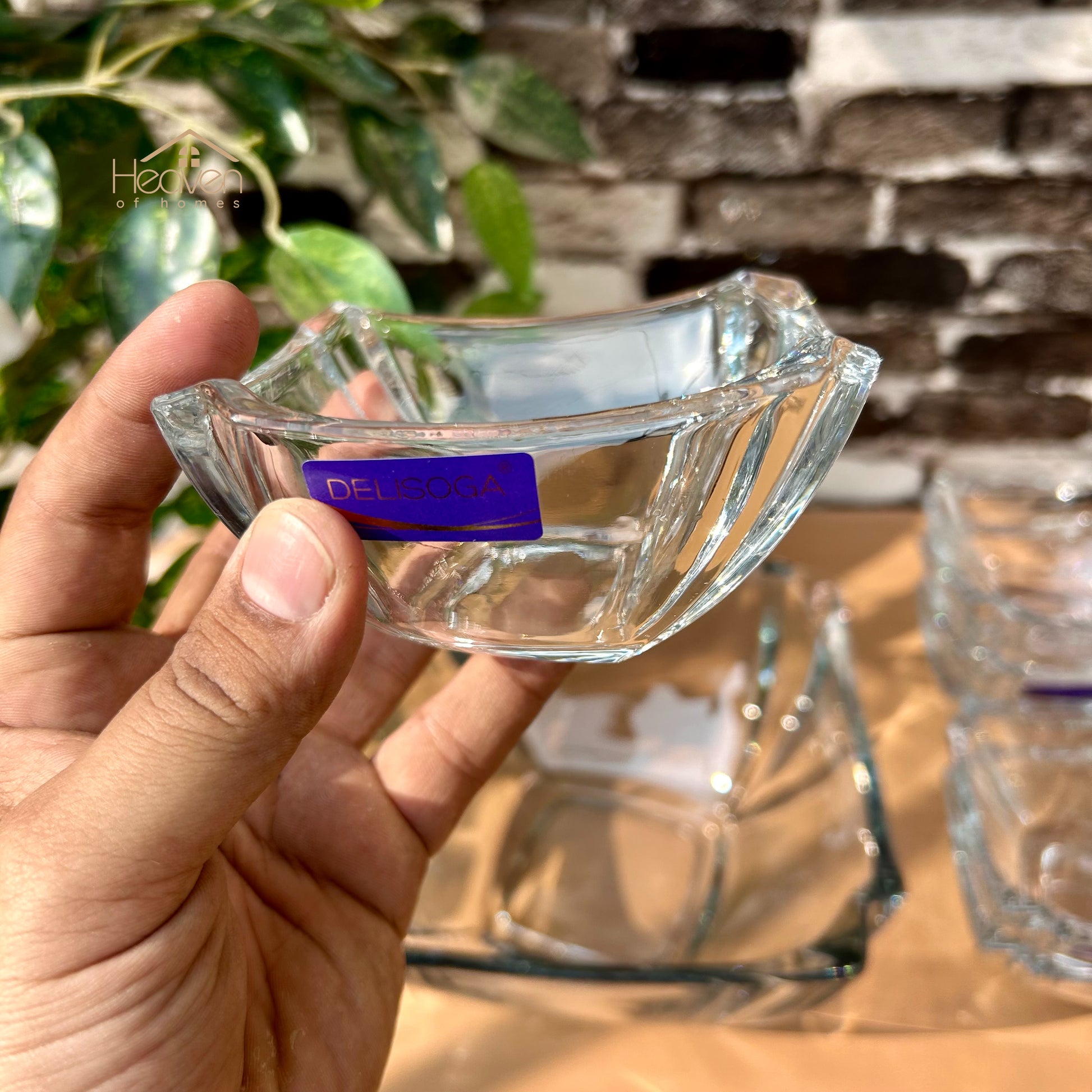 Delisoga® 7-Piece Clear Glass Premium Glass Fruit Serving Set – Elegant Glassware Collection - Heaven of homes - Sale Pakistan