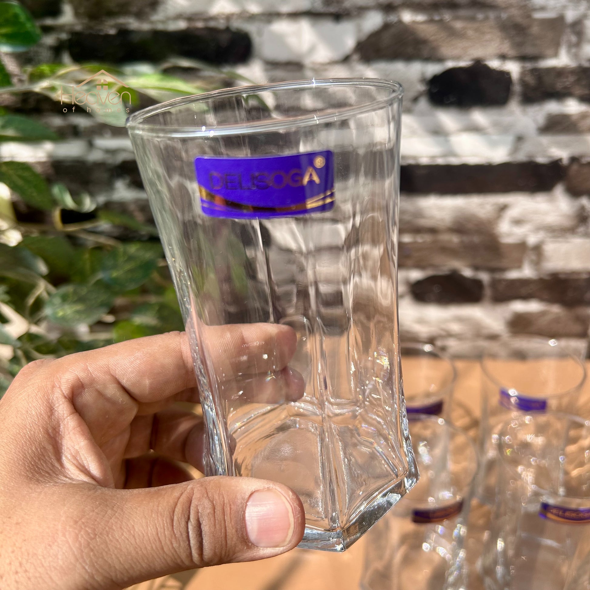 Delisoga® 330 ml Transparent Crystal Clear Drinking Glasses Set of 6 - Heaven of homes - Sale Pakistan