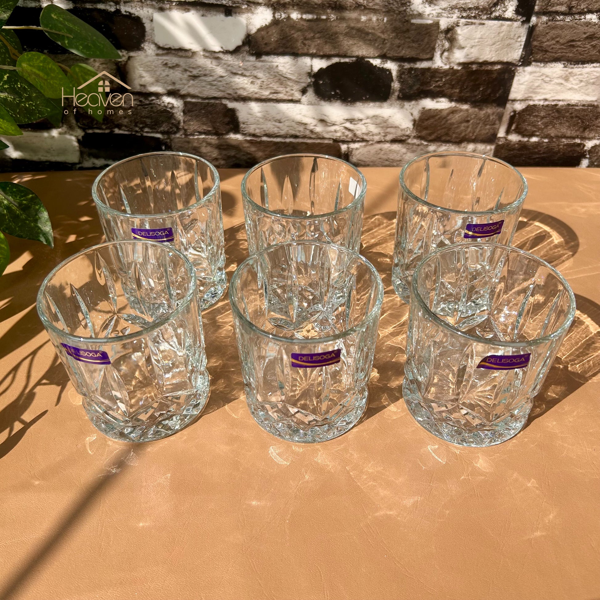 Delisoga® Classic Glasses Set - 6-Piece Collection | Elegant 330 ml Tumblers - Heaven of homes - Sale Pakistan