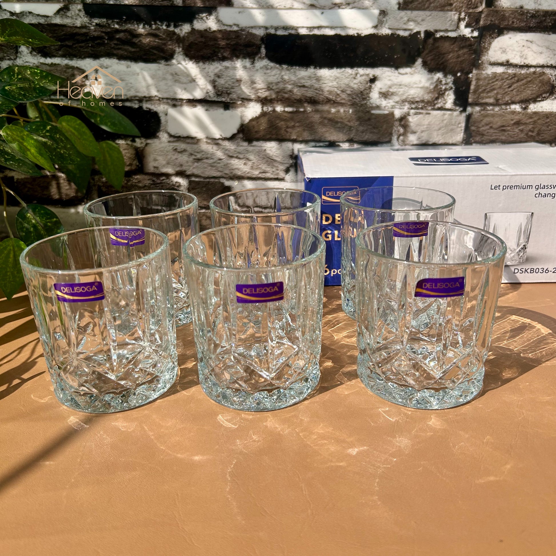 Delisoga® Classic Glasses Set - 6-Piece Collection | Elegant 330 ml Tumblers - Heaven of homes - Sale Pakistan