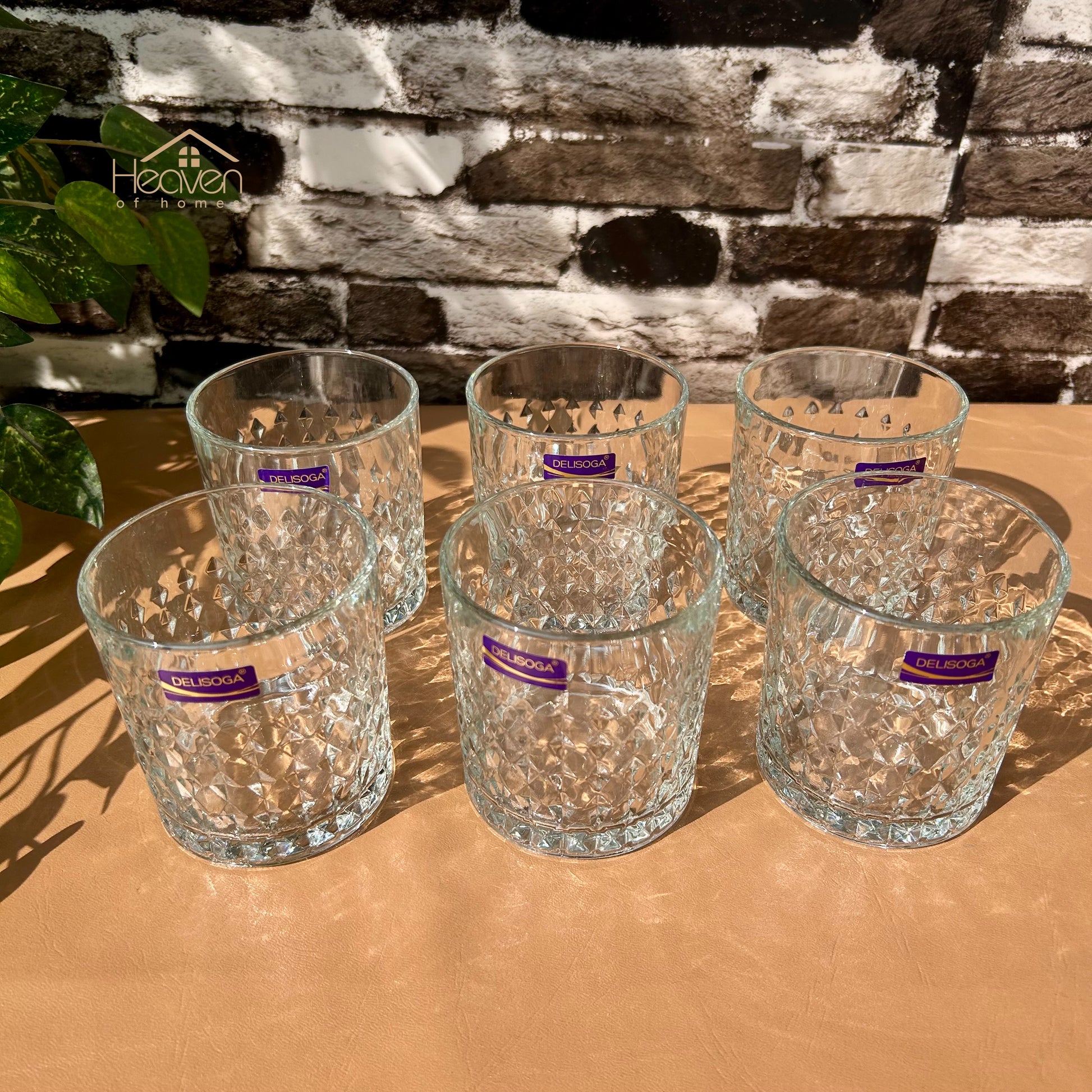 Delisoga® Classic Glasses Set - 6-Piece Collection | Elegant 330 ml Tumblers - Heaven of homes - Sale Pakistan