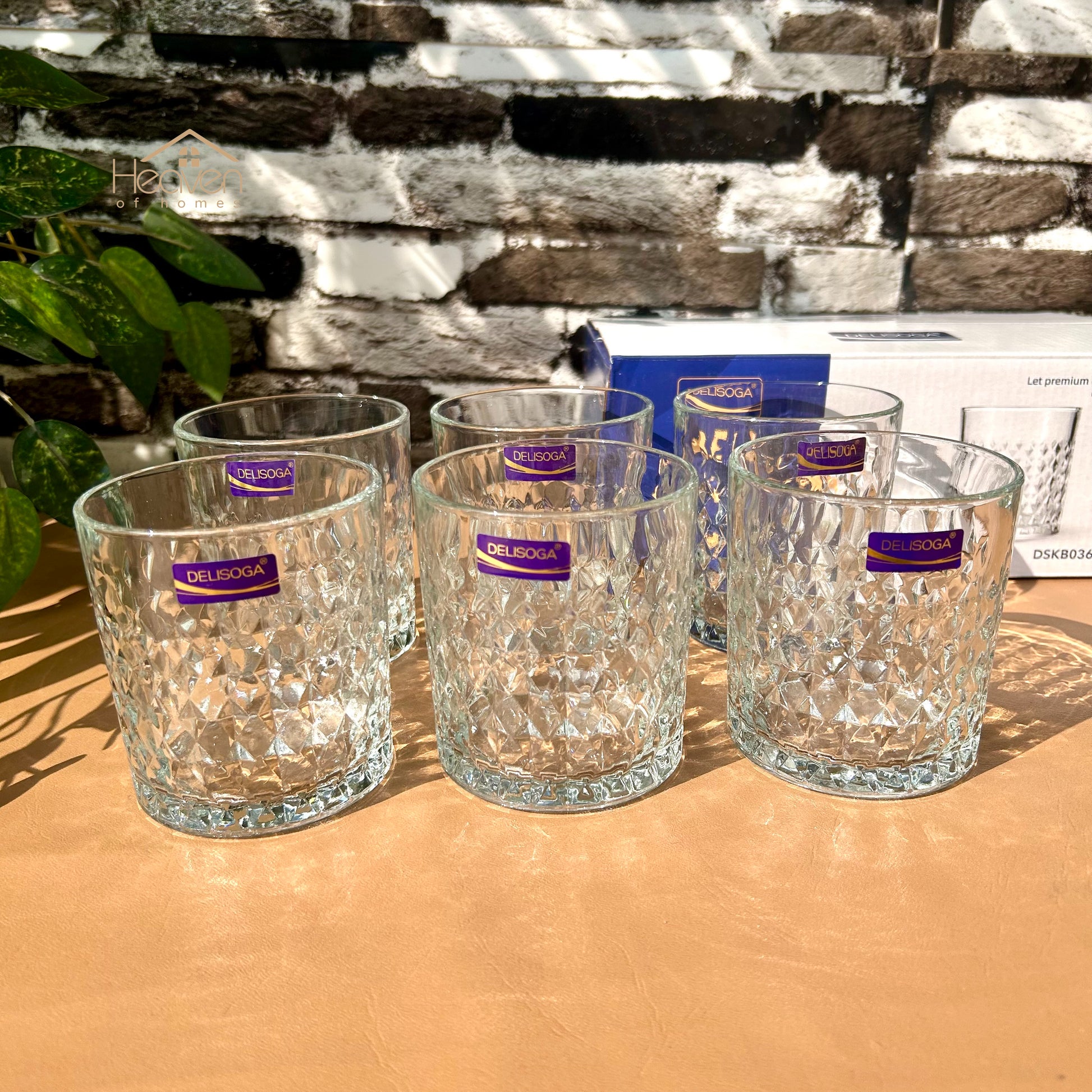Delisoga® Classic Glasses Set - 6-Piece Collection | Elegant 330 ml Tumblers - Heaven of homes - Sale Pakistan