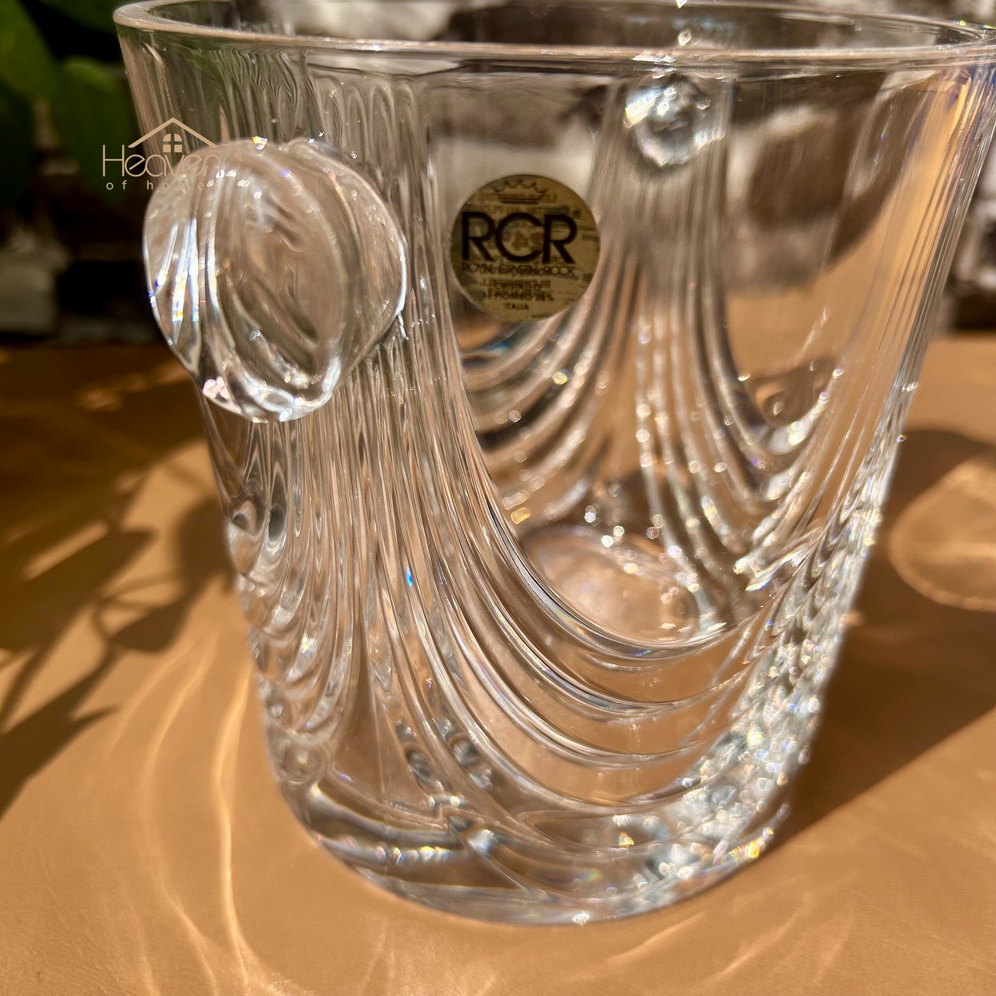 Original RCR Crystal Ice Bucket Made in Italy Lot Imported - Heaven of homes - Sale Pakistan