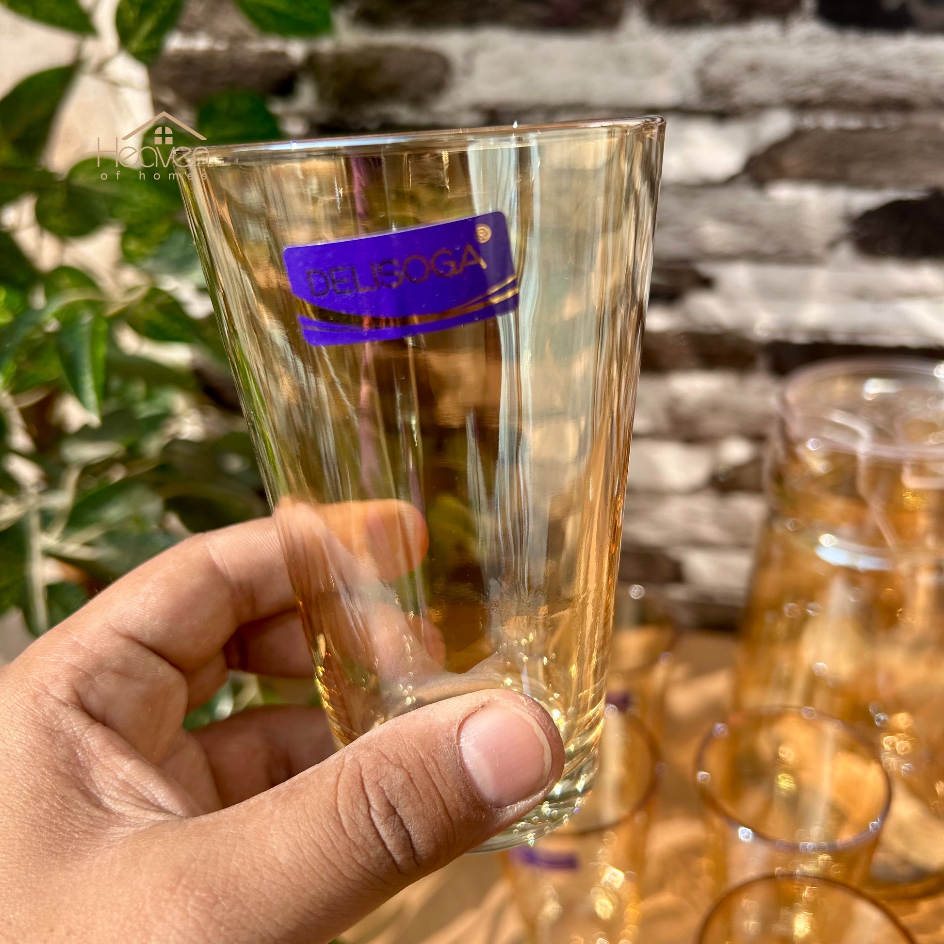 Delisoga® Premium 7-Piece Colored Glass Water & Drink Serving Set 6 Glasses & 1 Jug - Heaven of homes - Sale Pakistan